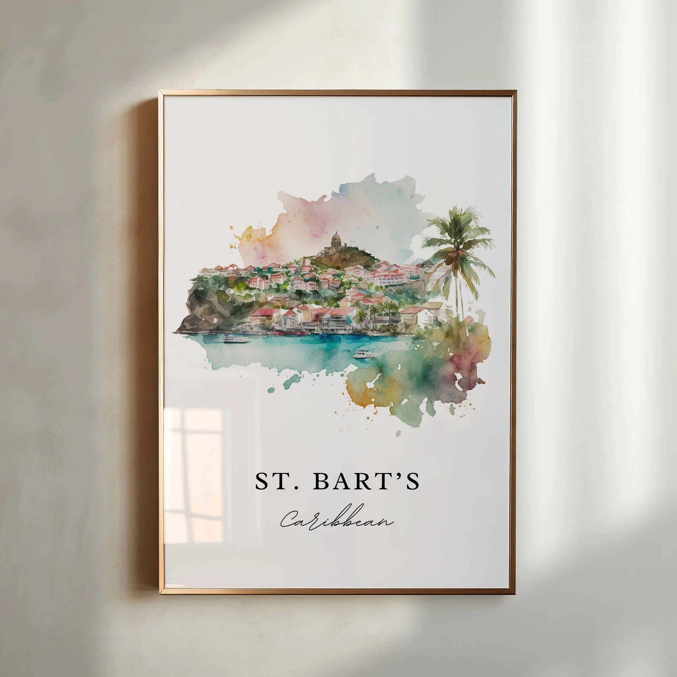 St. Barts, Caribbean – Watercolor Art Print