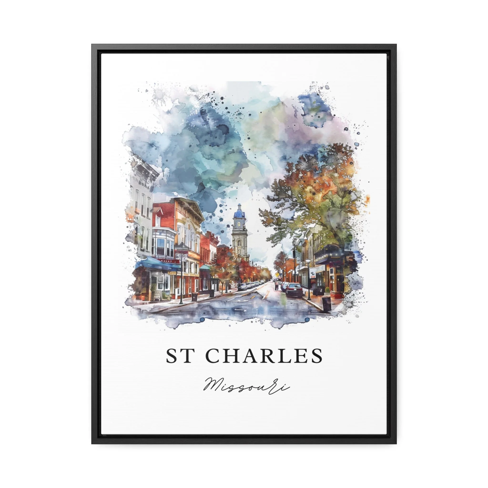 St Charles, Missouri, Missouri – Watercolor Art Print - Image 5