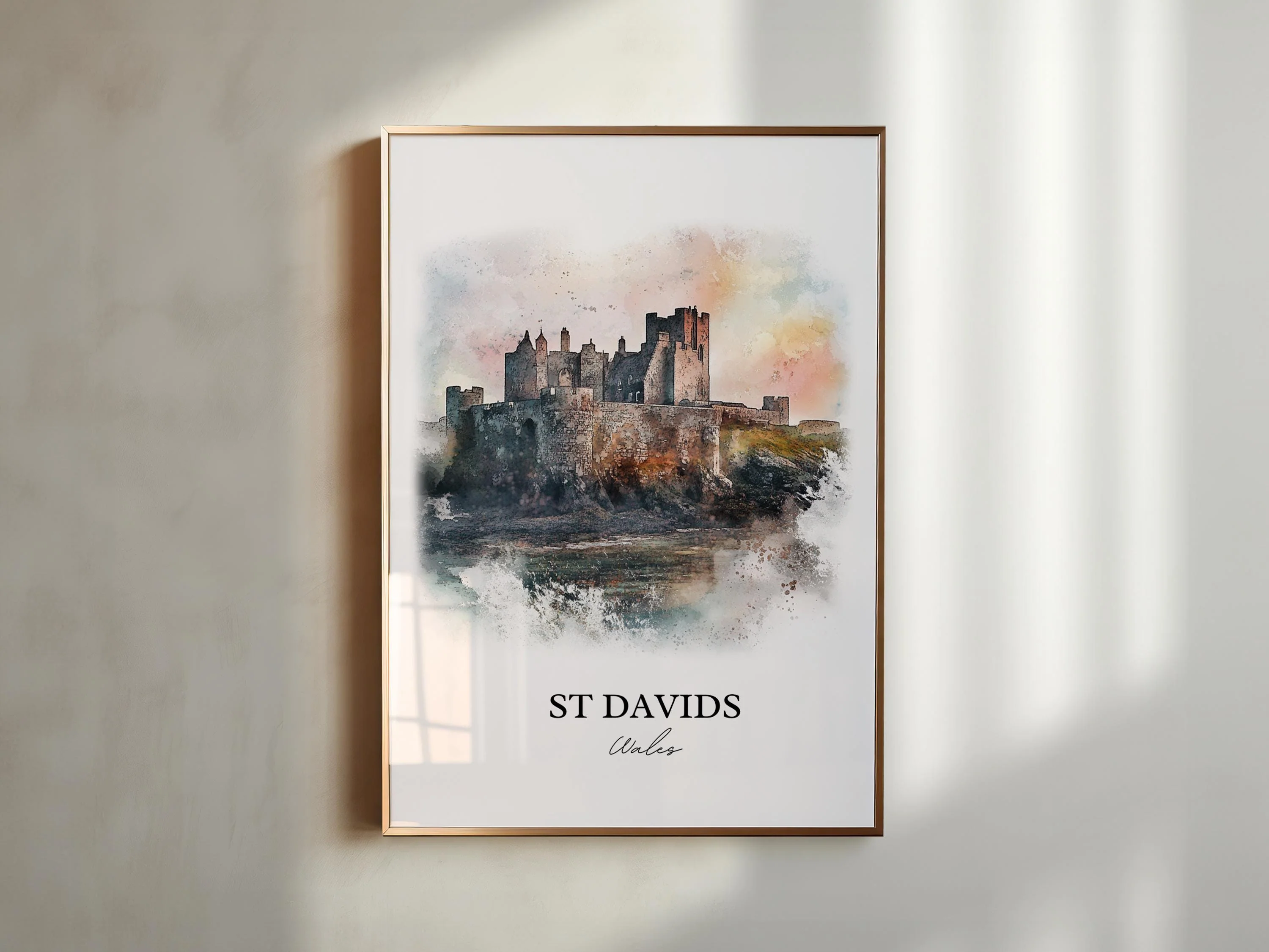 St Davids, Wales – Watercolor Art Print - Image 5