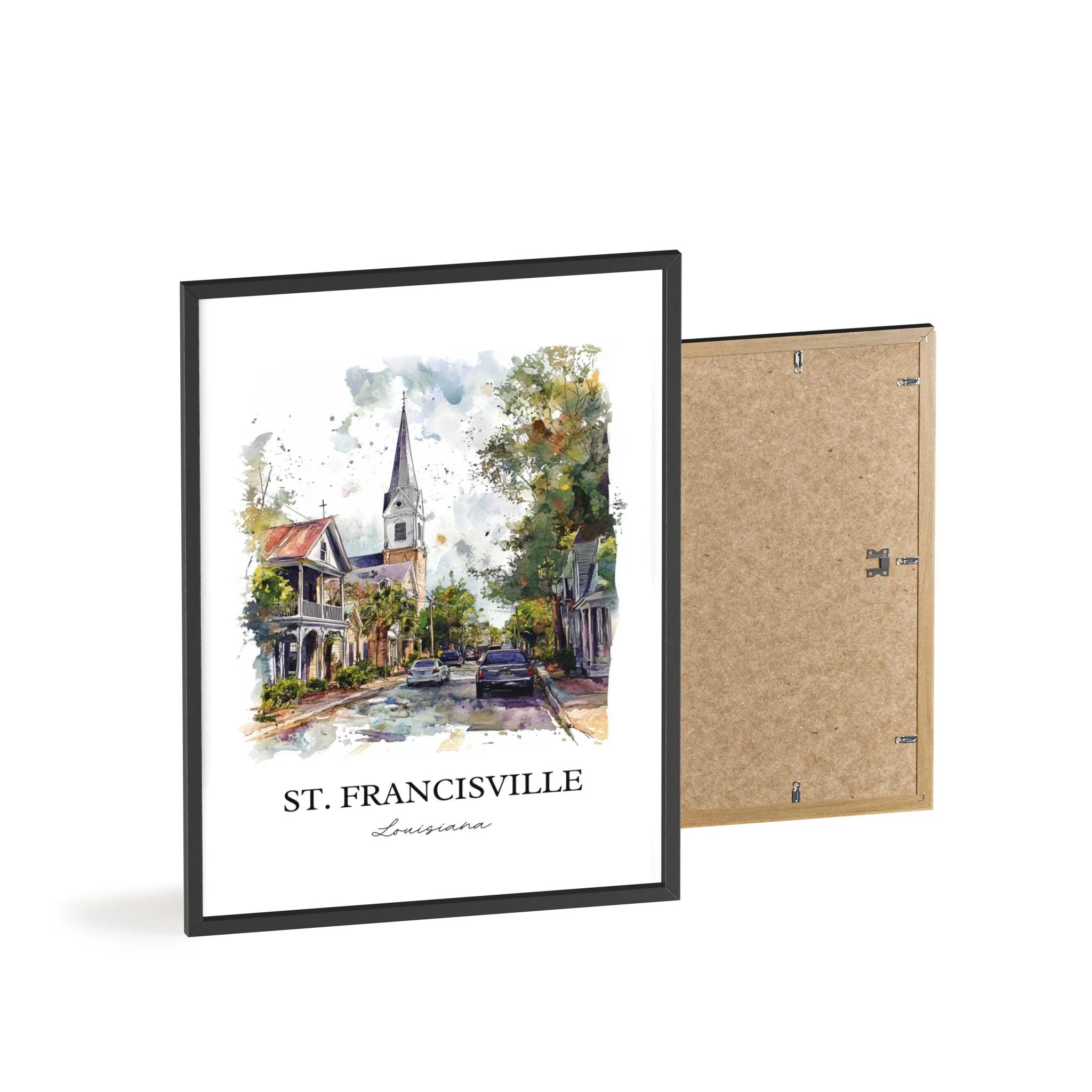 St. Francisville, Louisiana, USA – Watercolor Art Print - Image 8