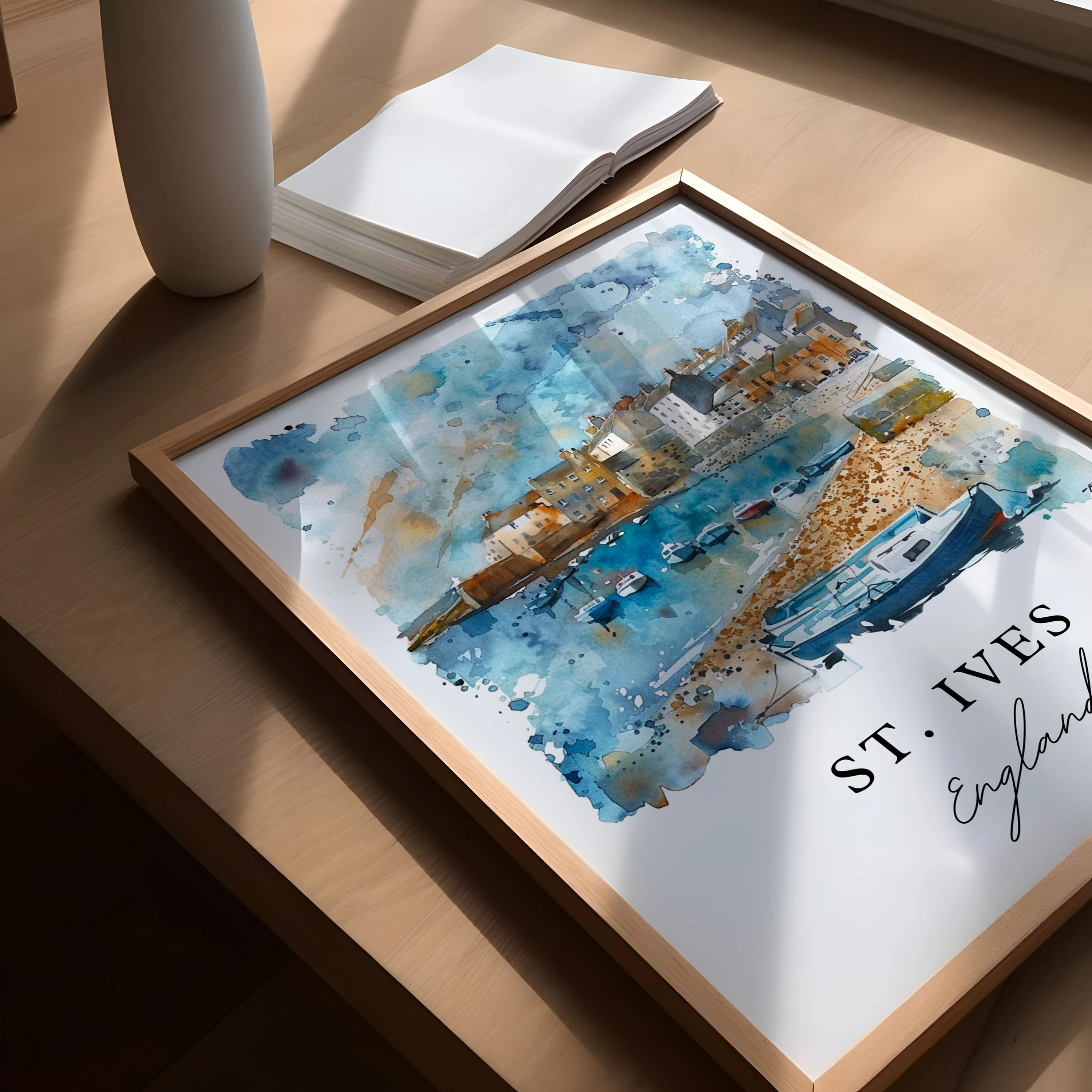 St Ives, England – Watercolor Art Print - Image 3
