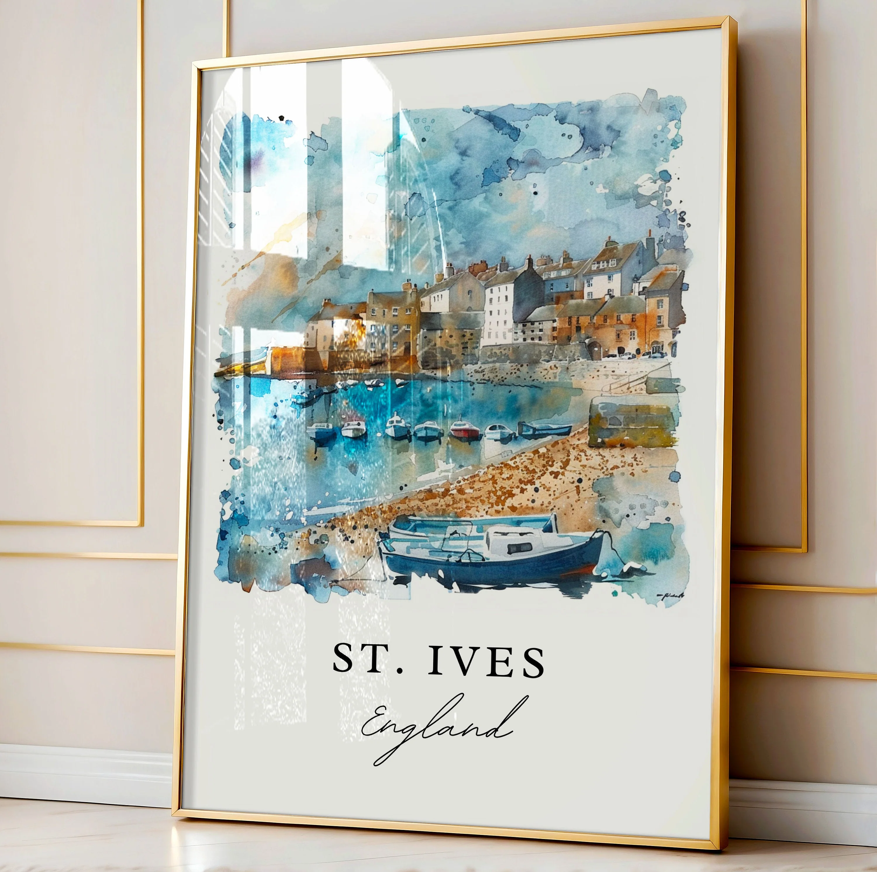 St Ives, England – Watercolor Art Print - Image 4