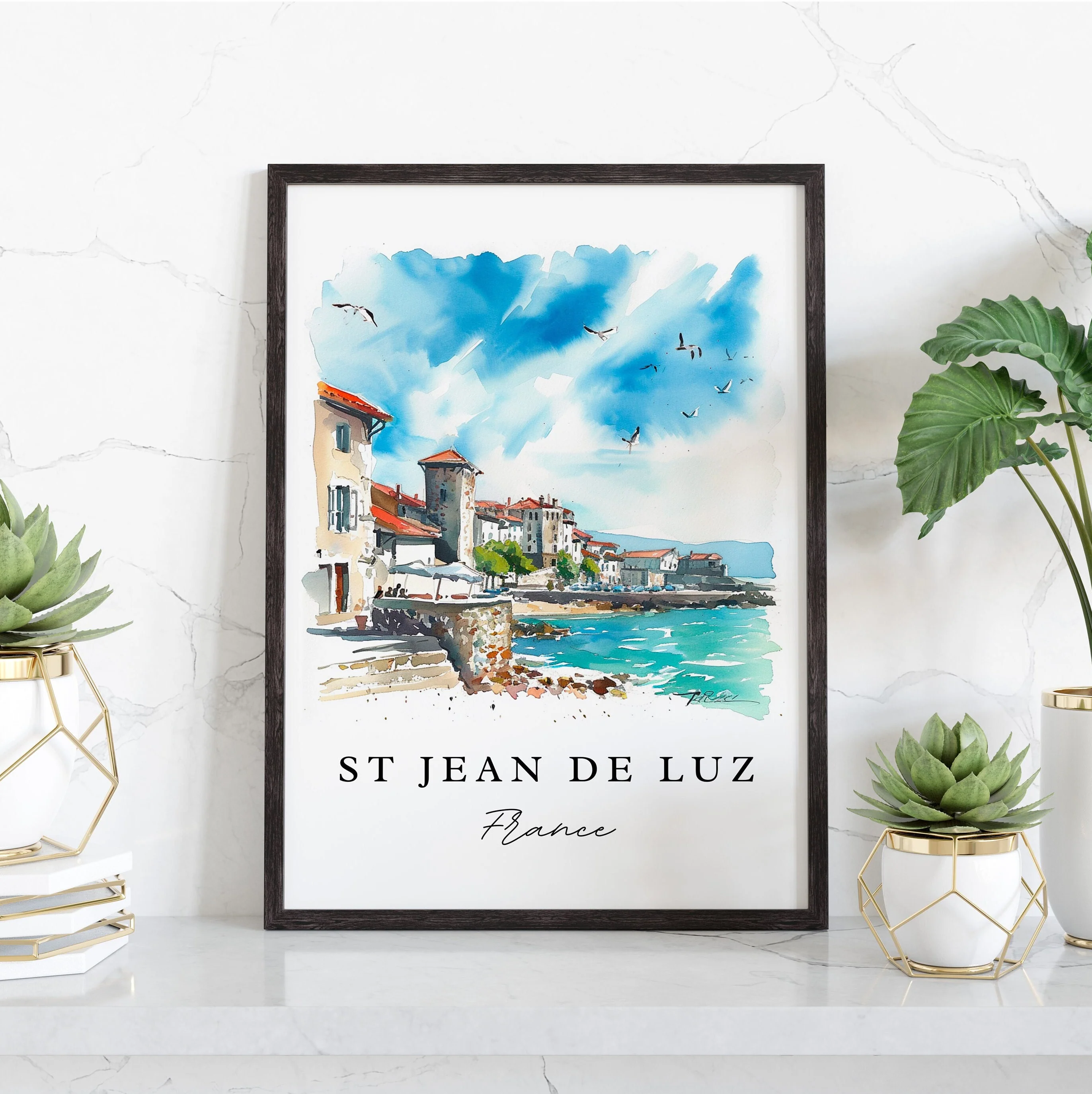 St Jean de Luz, France – Watercolor Art Print - Image 6