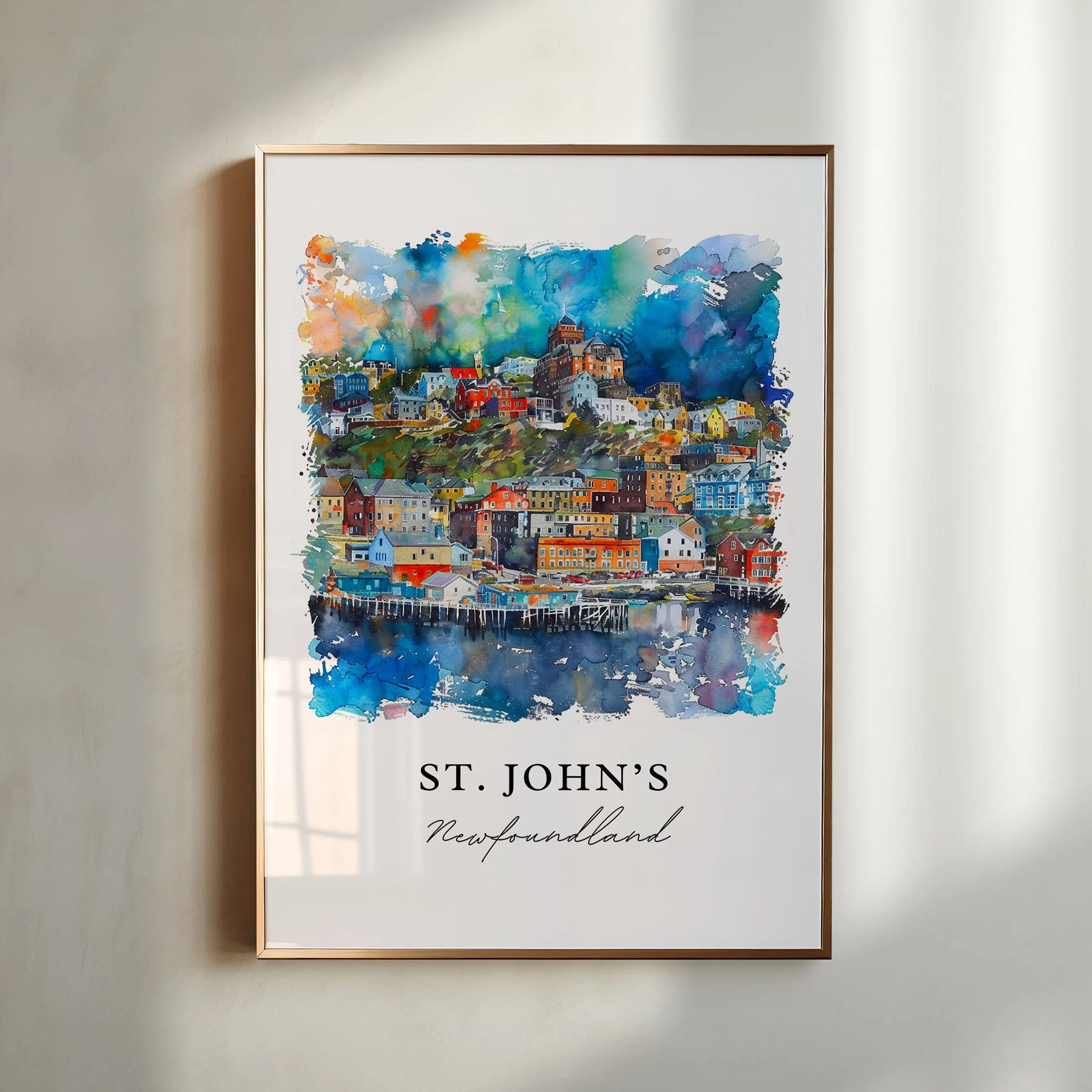 St Johns, Canada – Watercolor Art Print