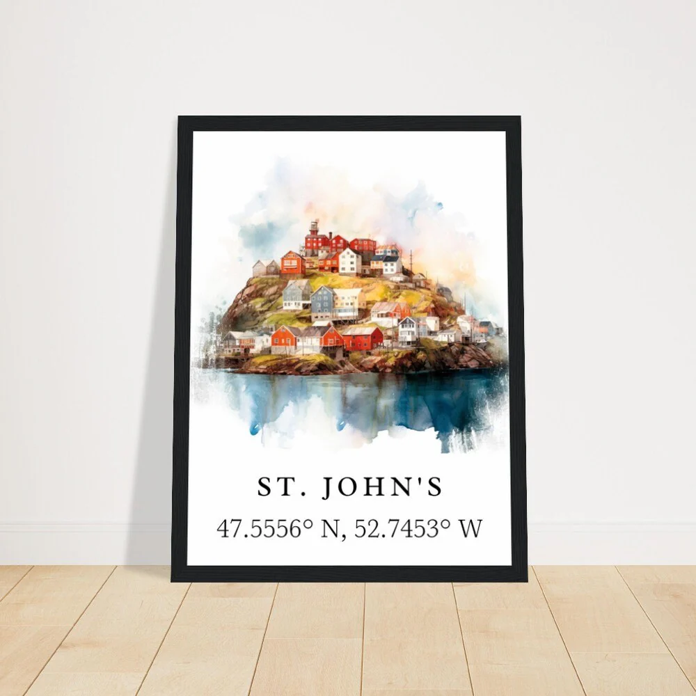 St. John's, Newfoundland – Watercolor Art Print