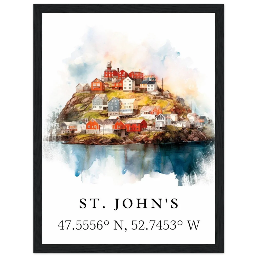 St. John's, Newfoundland – Watercolor Art Print - Image 2