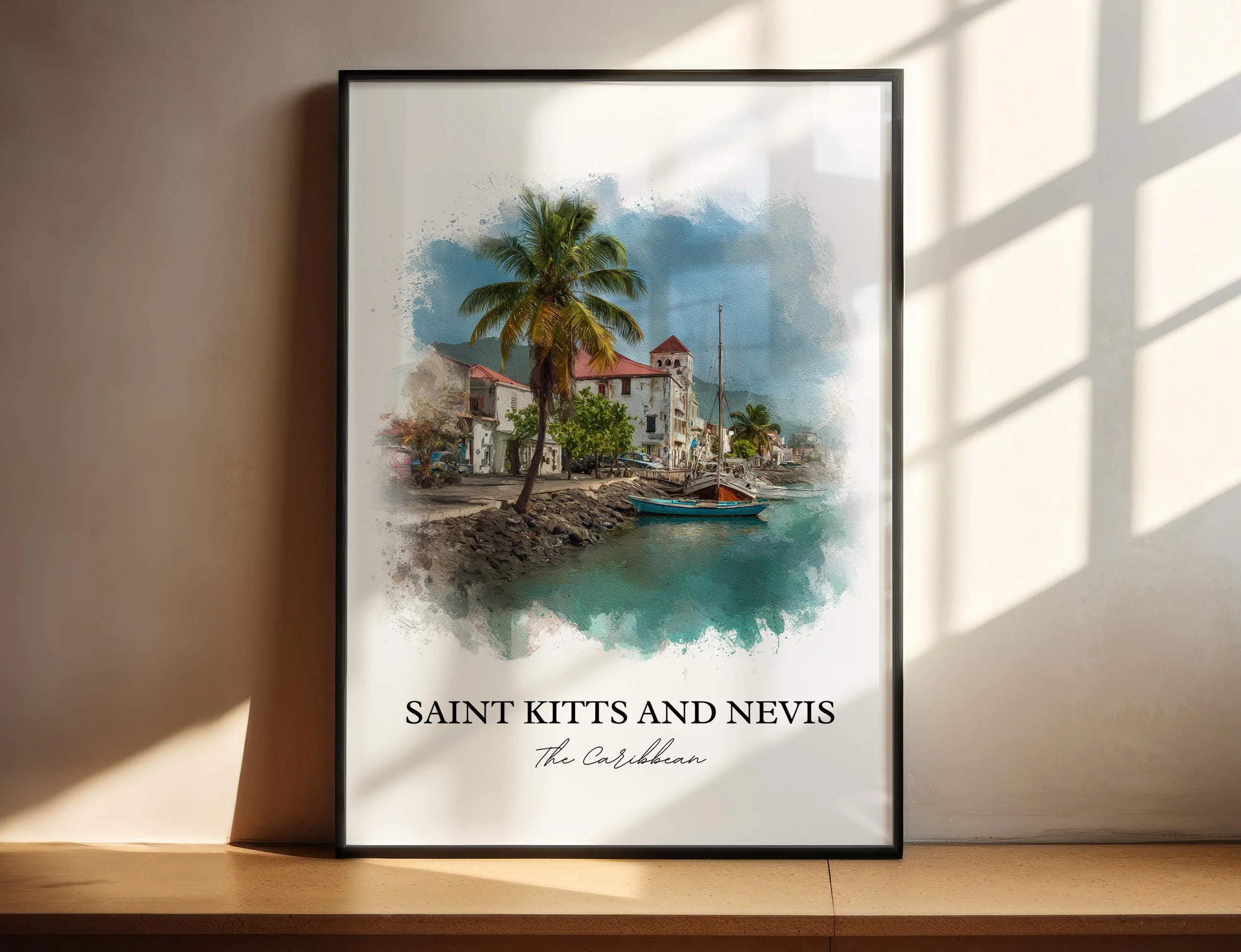 St. Kitts and Nevis – Watercolor Art Print