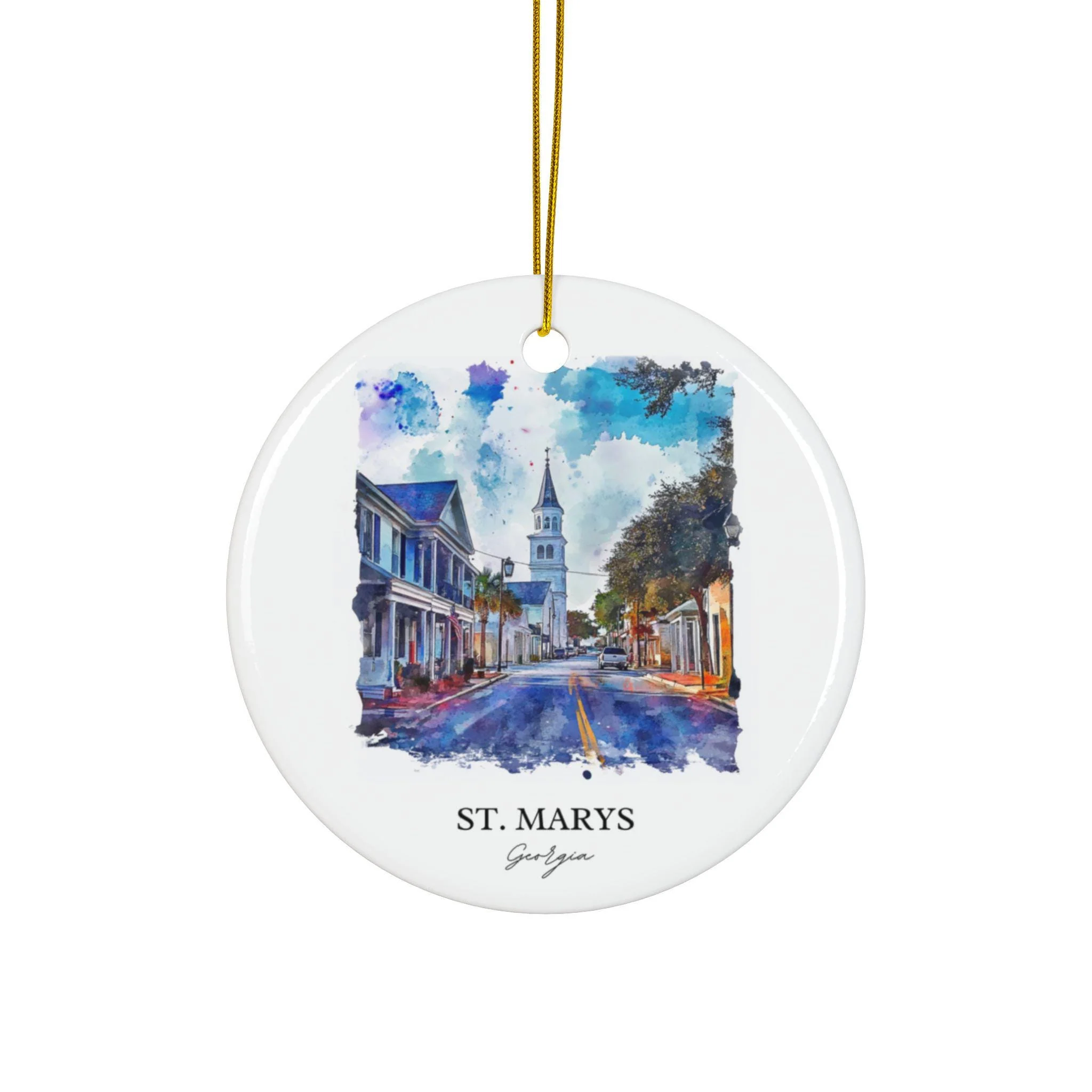 St Marys Georgia Ornament: Unique Georgia Souvenir, St Marys Georgia Xmas Decor, and Authentic St Marys Georgia Gift