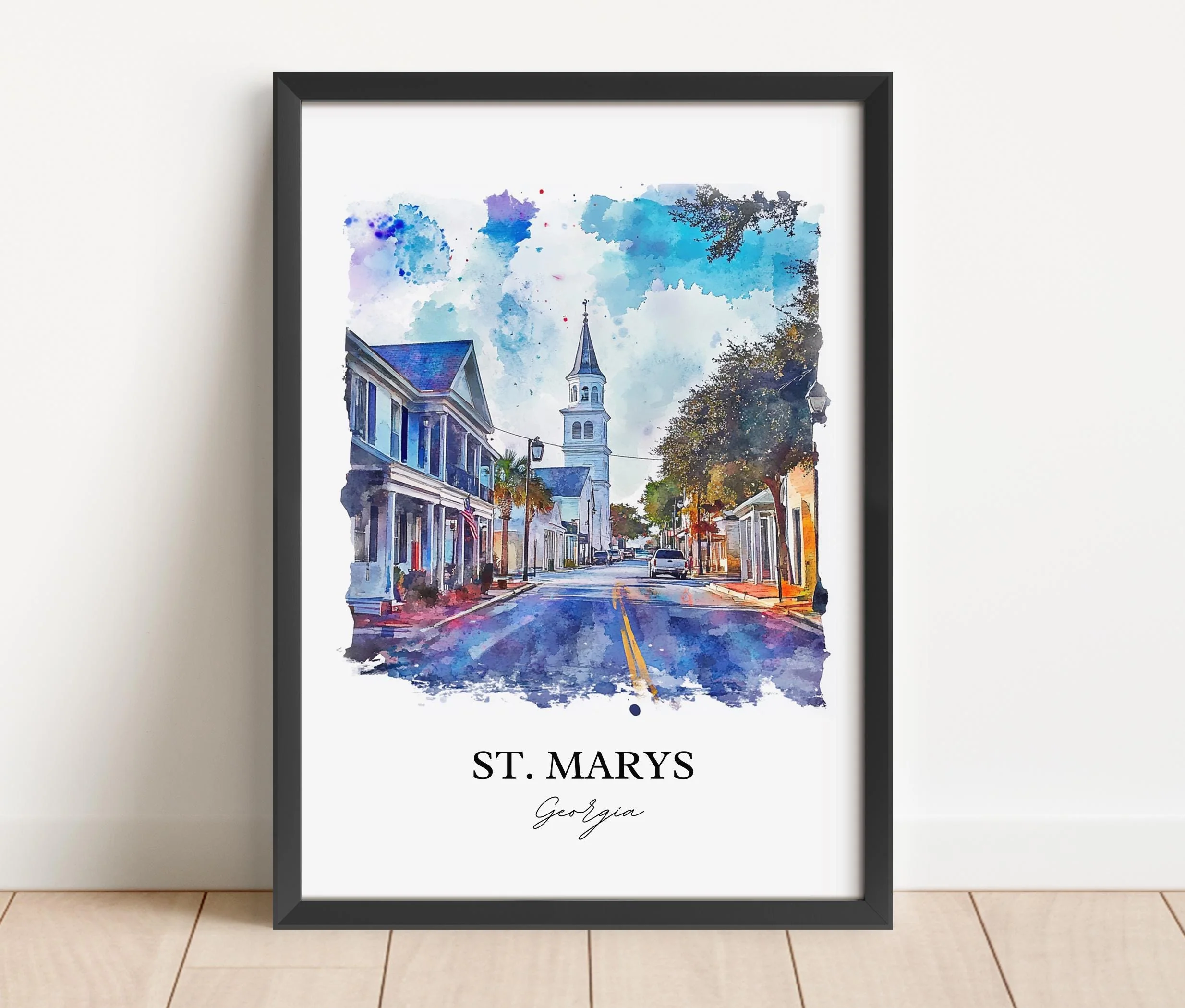 St Marys, USA – Watercolor Art Print - Image 6
