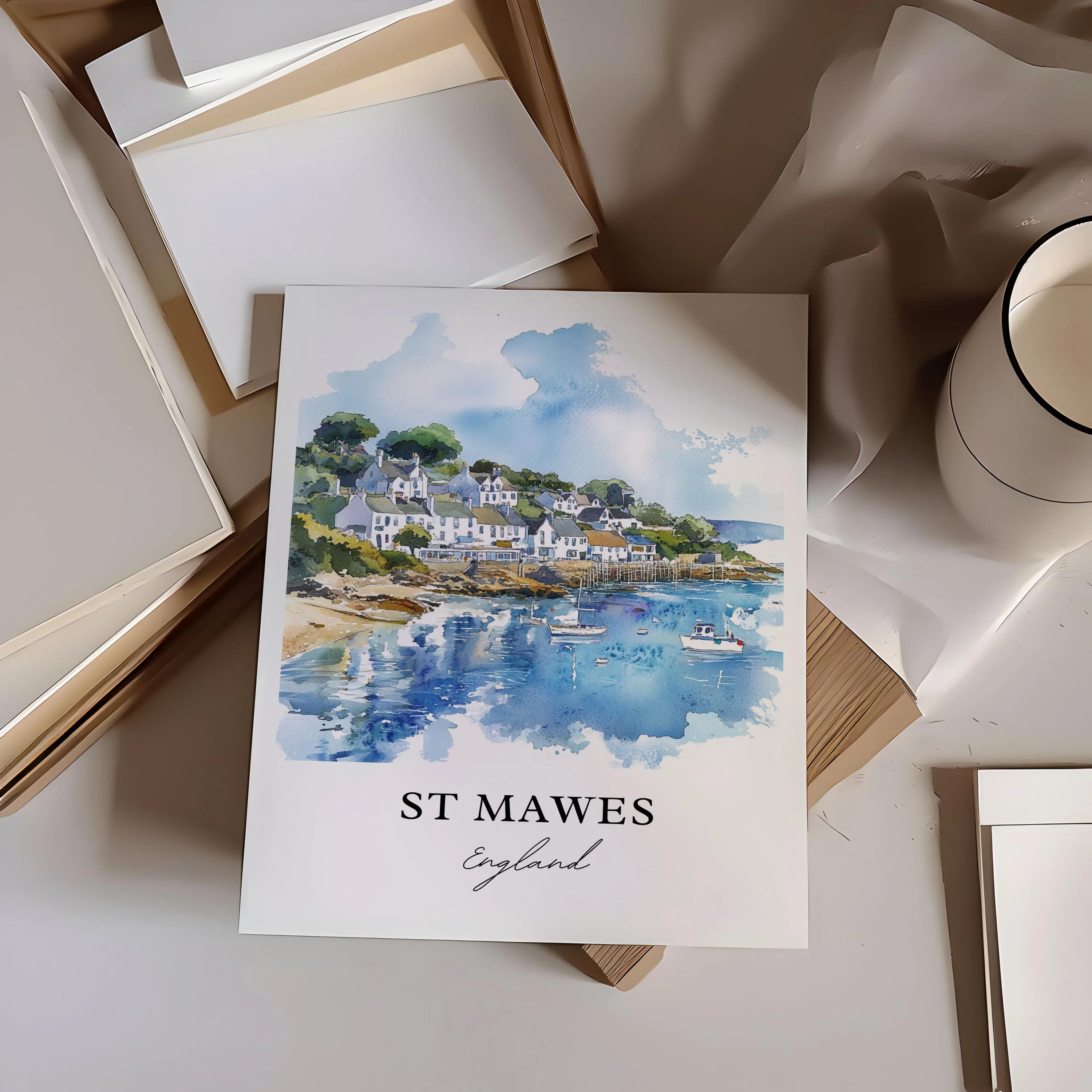 St Mawes, England – Watercolor Art Print - Image 5