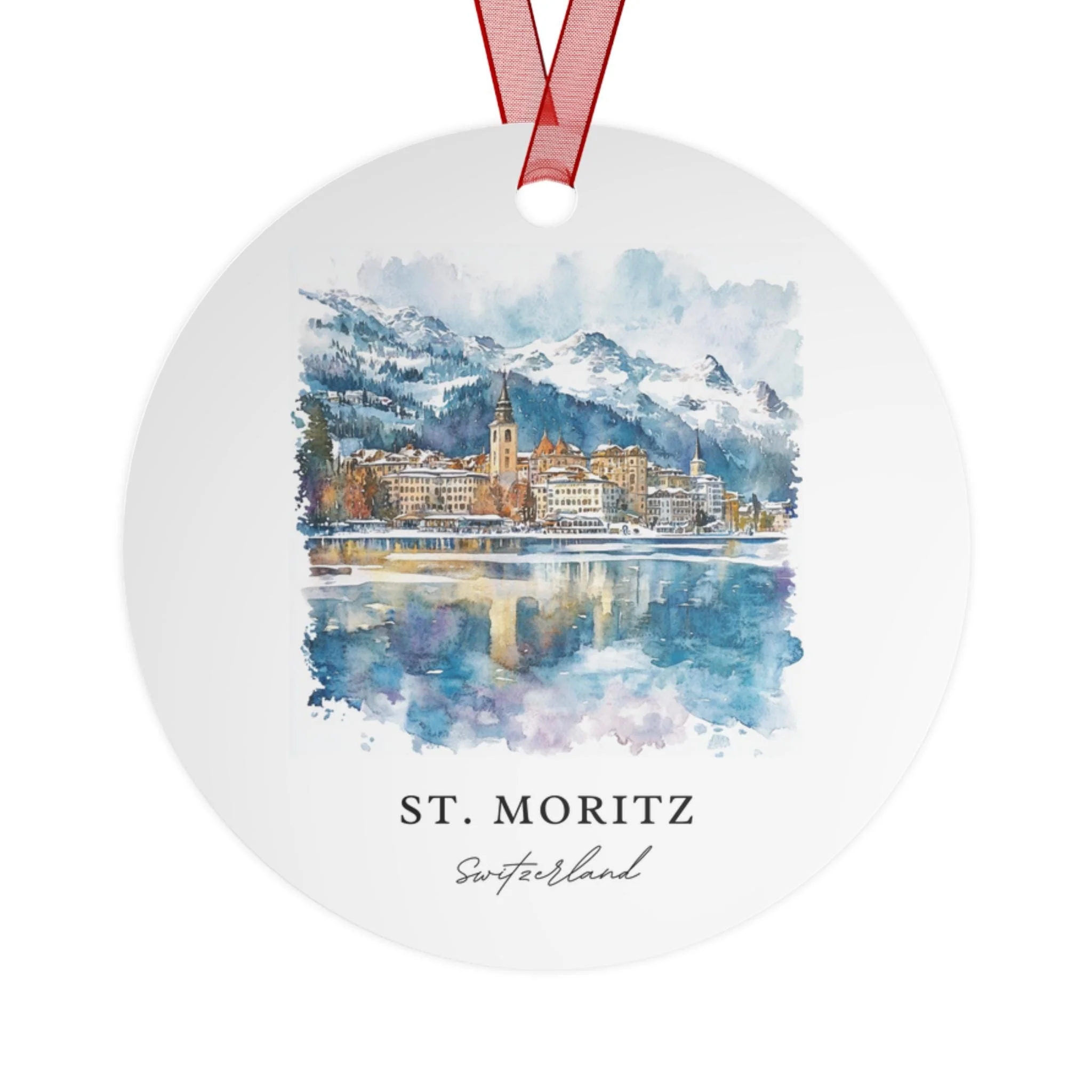 St Moritz Ornament: St Moritz Unique Souvenir, Switzerland Xmas Decor, and Authentic Engadin Valley Gift - Image 2