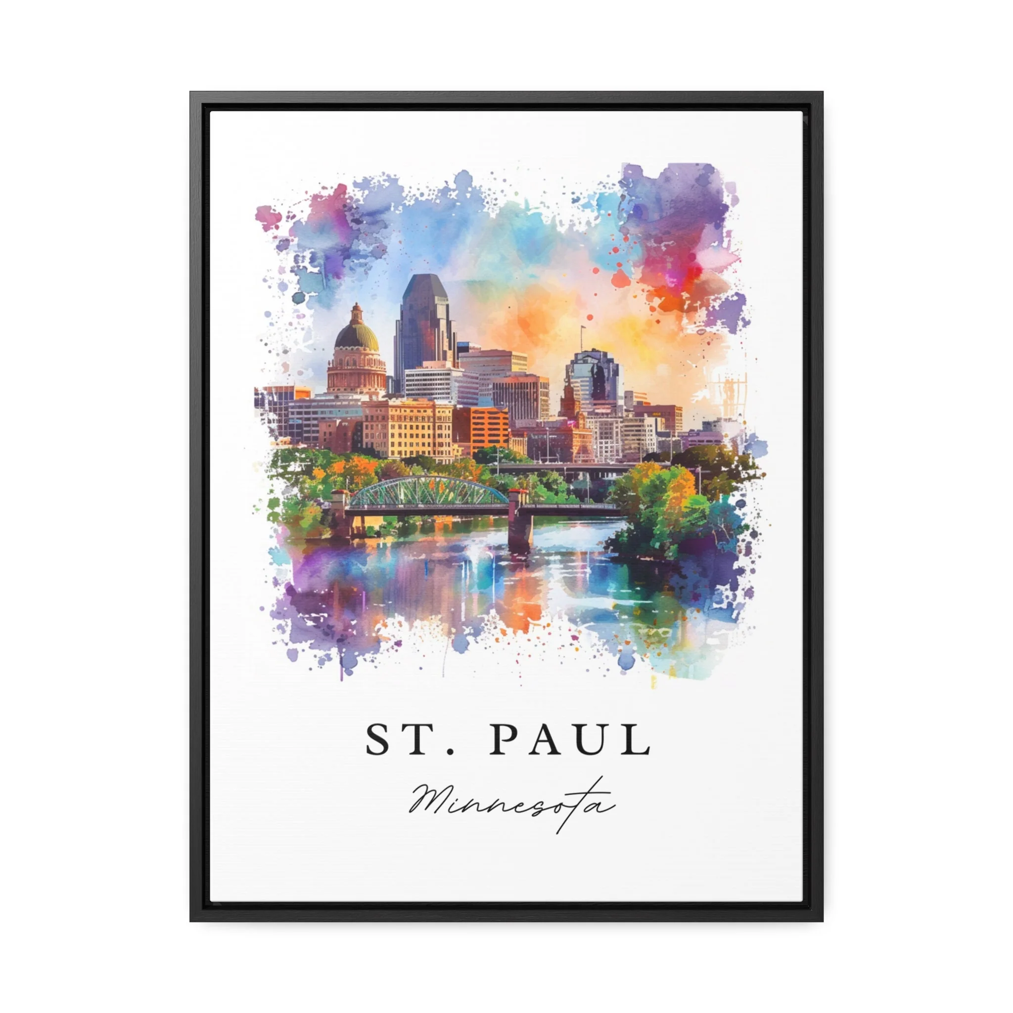 St. Paul, Minnesota – Watercolor Art Print - Image 2