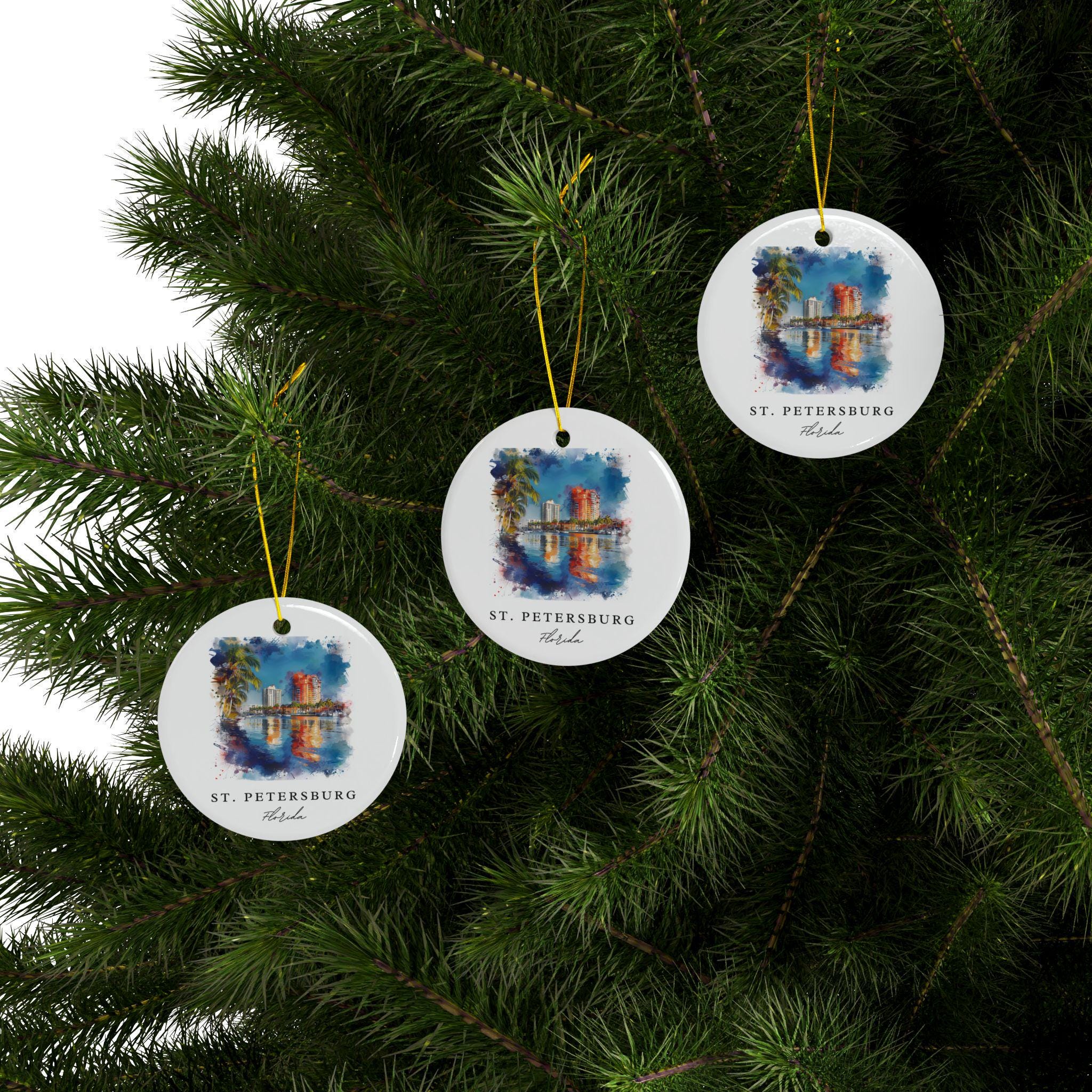 St Petersburg FL Ornament: St Petersburg FL Souvenir, St Petersburg Decor, and St Petersburg FL Christmas Gift - Image 3