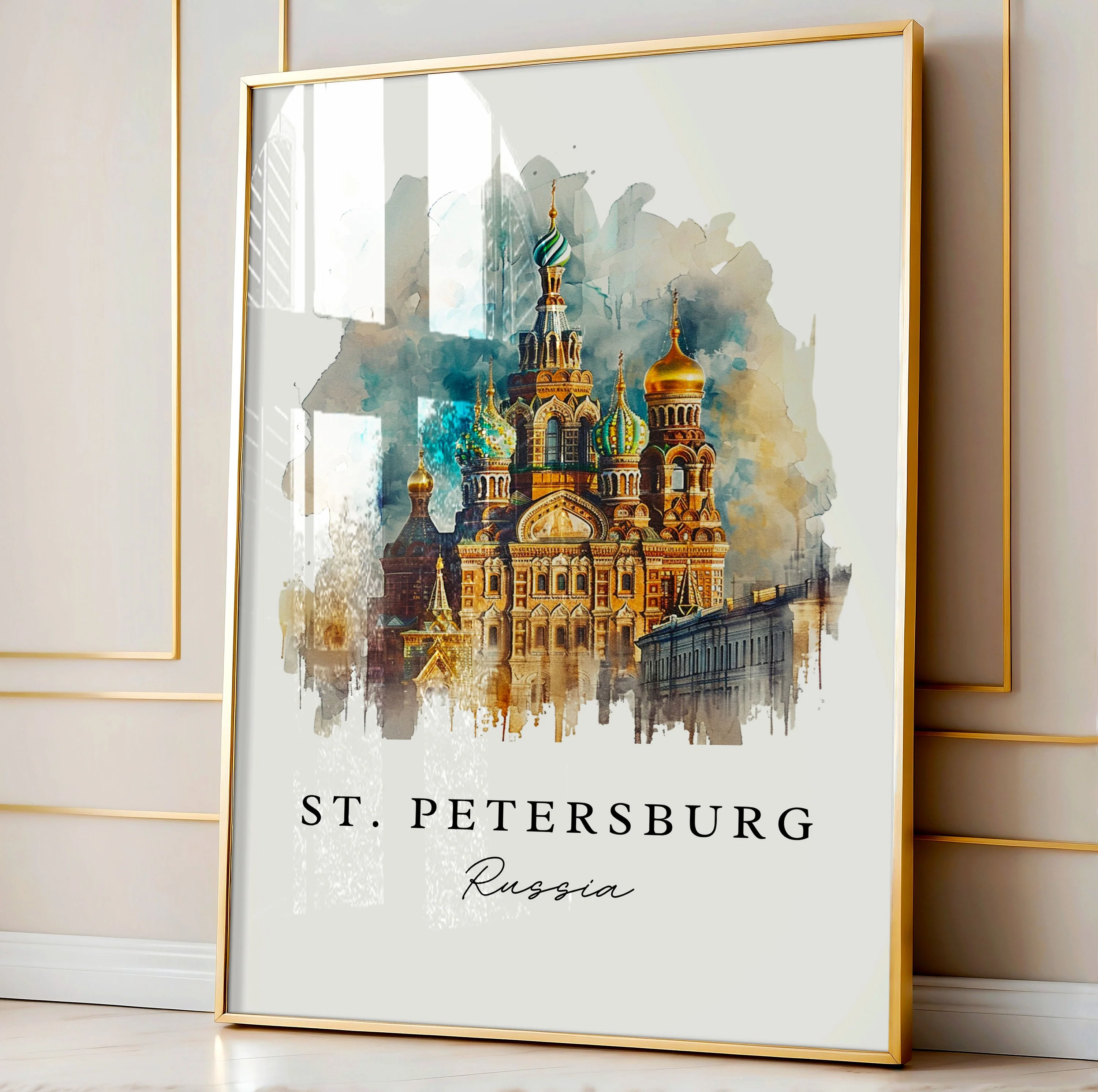 St. Petersburg, Russia – Watercolor Art Print - Image 4