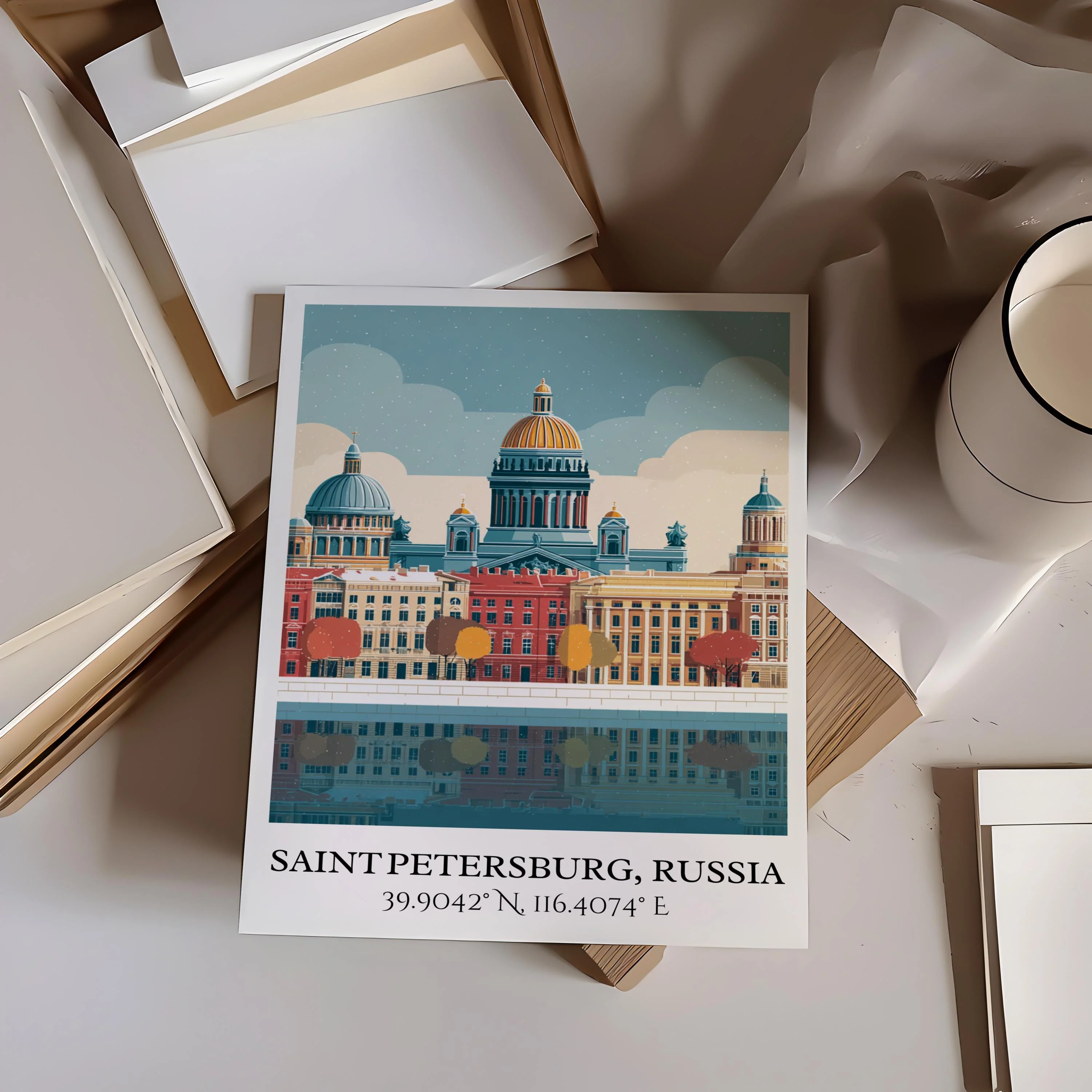 St Petersburg, Russia – Watercolor Art Print - Image 4
