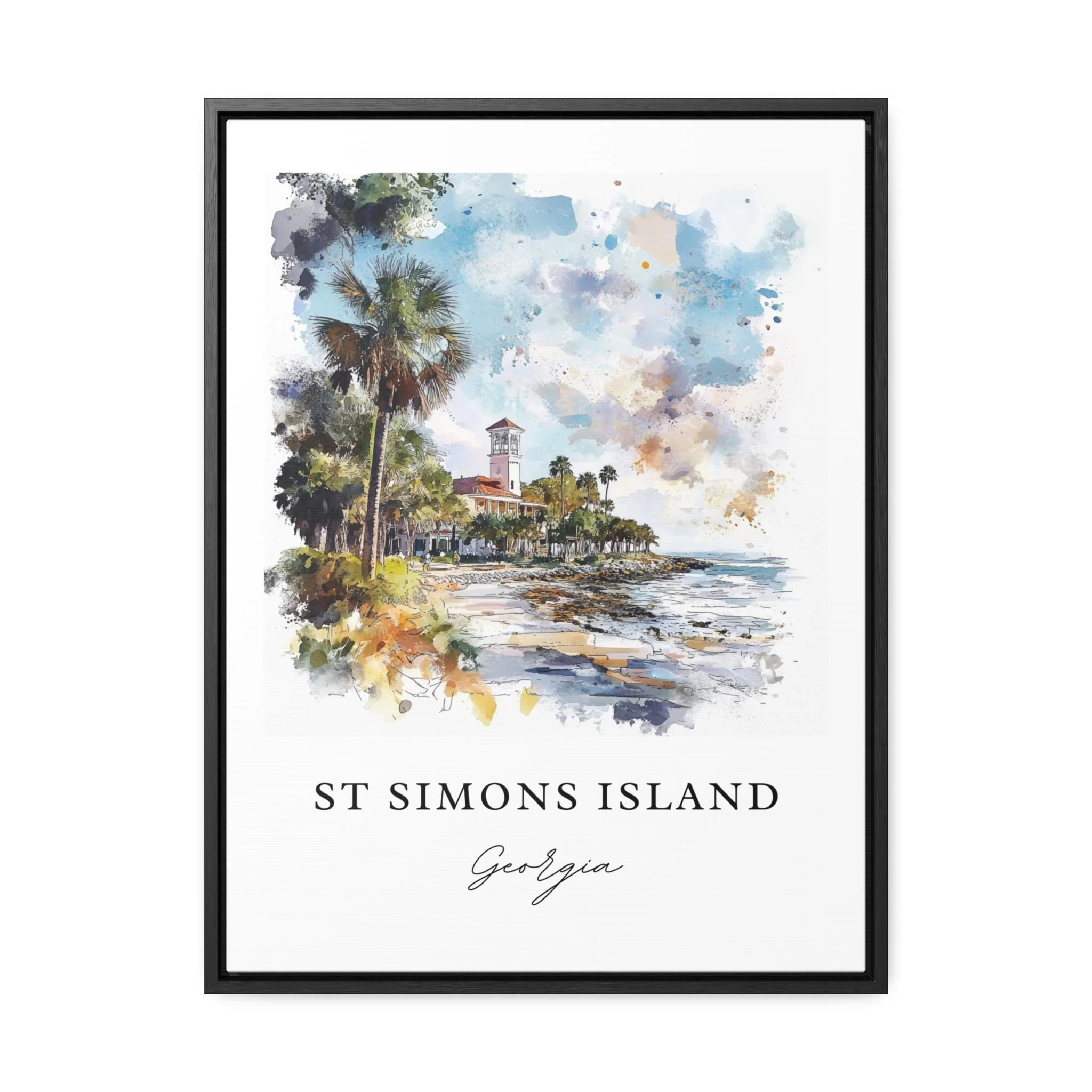 St Simons Island, Georgia – Watercolor Art Print - Image 6