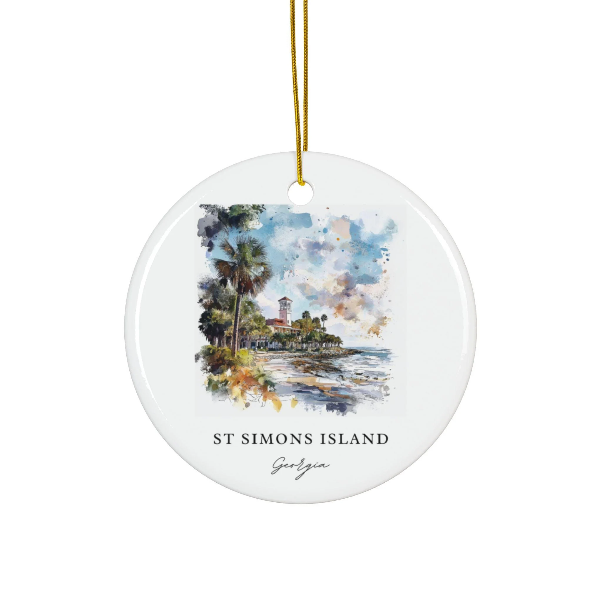 St Simons Island GA Ornament: Unique Simons Island Souvenir, St Simons Island Decor, and Authentic St Simons Gift
