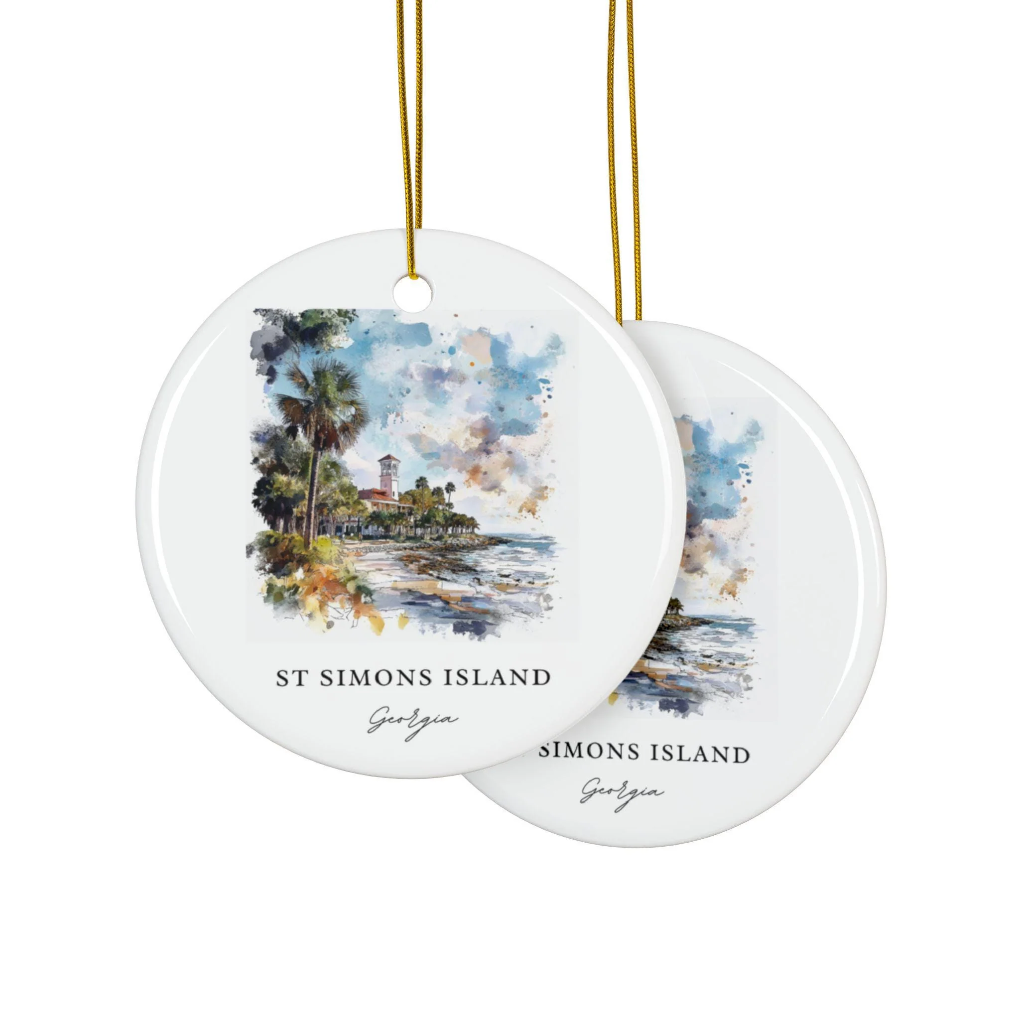 St Simons Island GA Ornament: Unique Simons Island Souvenir, St Simons Island Decor, and Authentic St Simons Gift - Image 2
