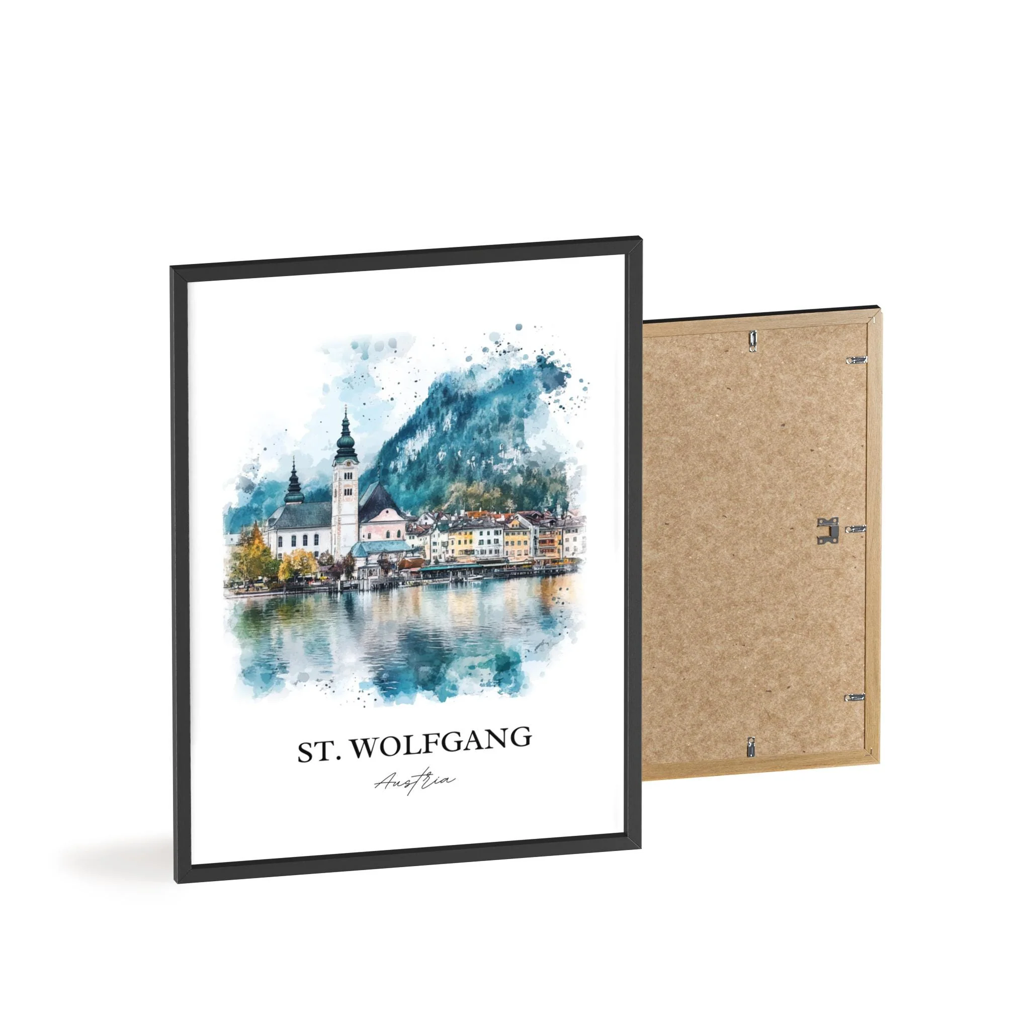 St. Wolfgang, Austria – Watercolor Art Print - Image 8