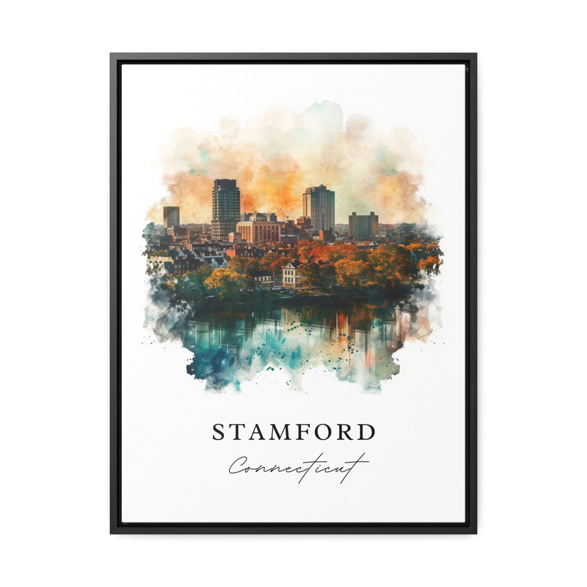 Stamford, Connecticut, Connecticut – Watercolor Art Print - Image 5