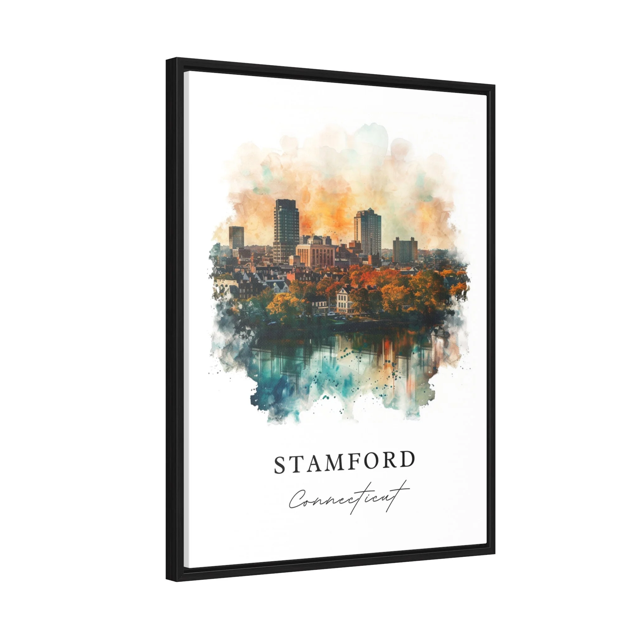 Stamford, Connecticut, Connecticut – Watercolor Art Print - Image 6