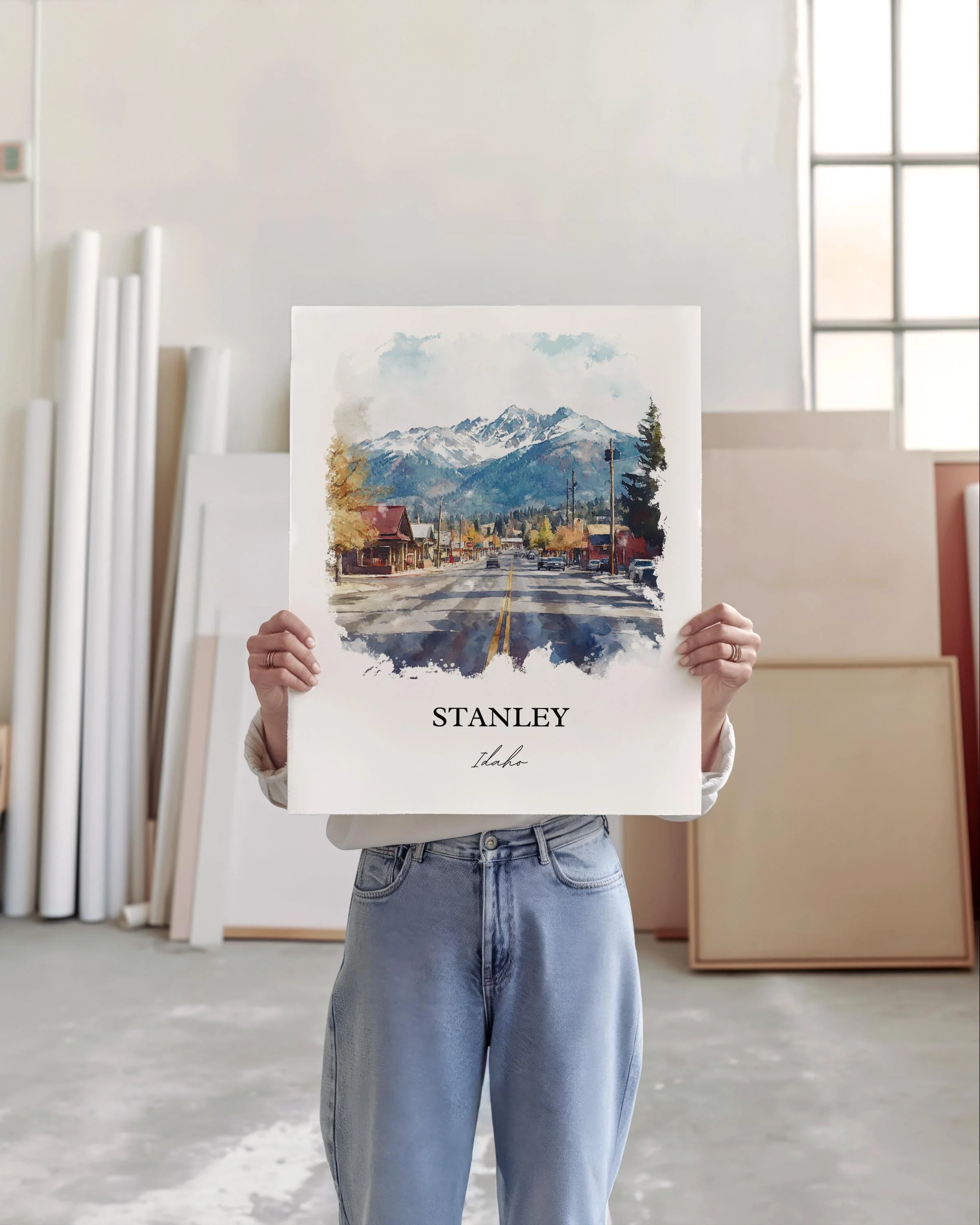 Stanley, Idaho, Idaho – Watercolor Art Print - Image 5