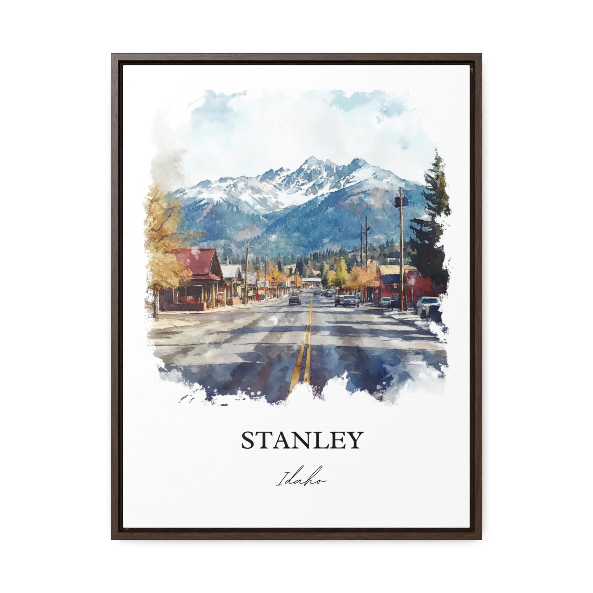 Stanley, Idaho, Idaho – Watercolor Art Print - Image 7