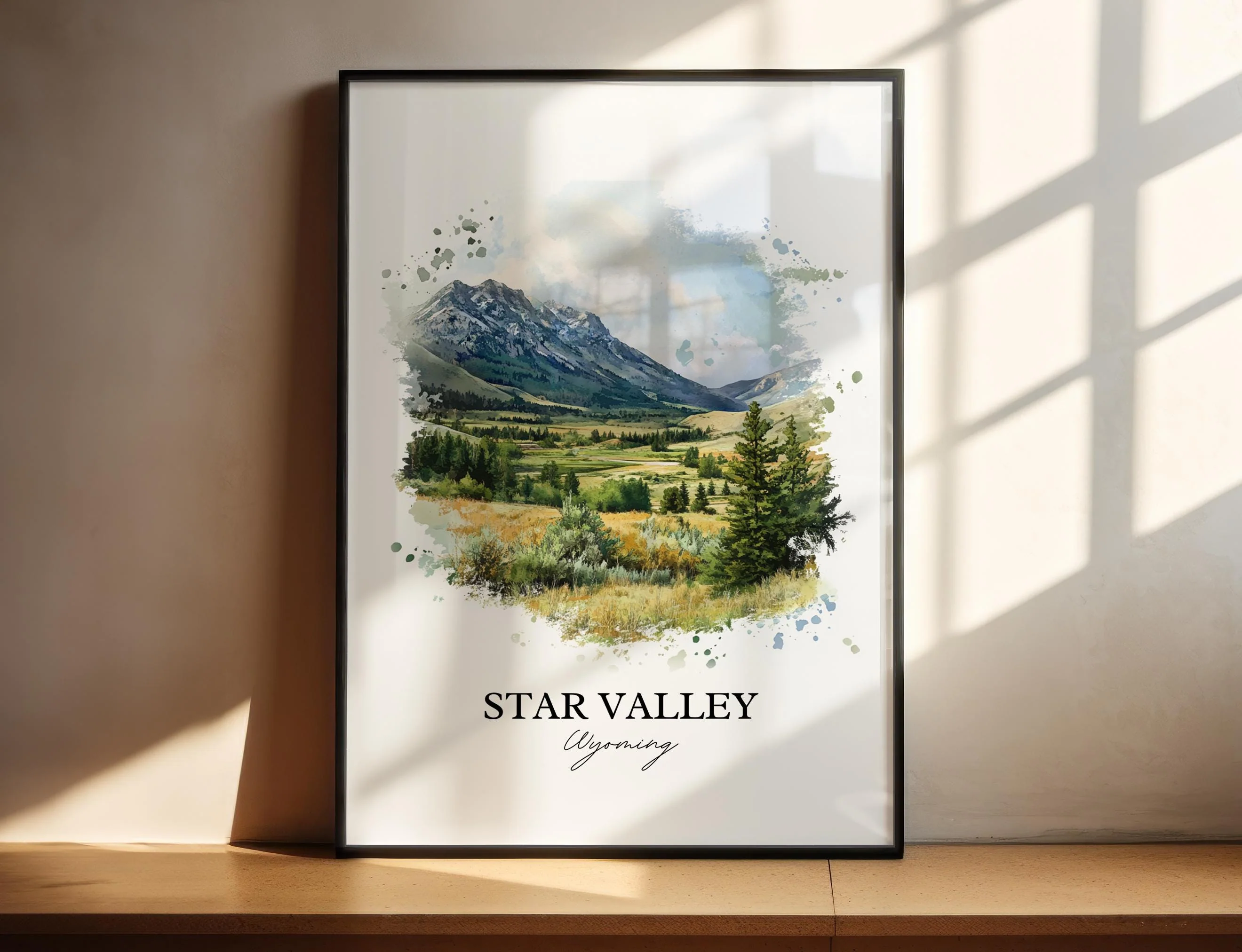 Star Valley, Wyoming – Watercolor Art Print