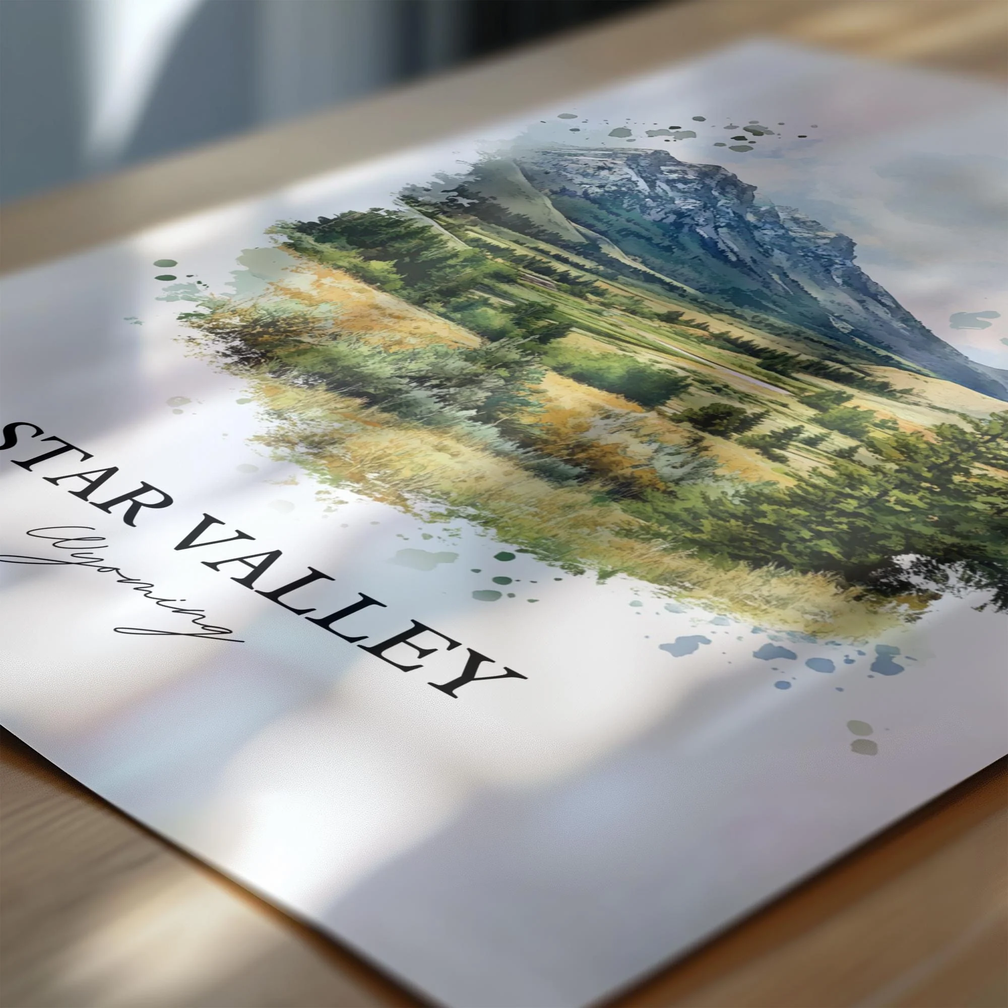 Star Valley, Wyoming – Watercolor Art Print - Image 2