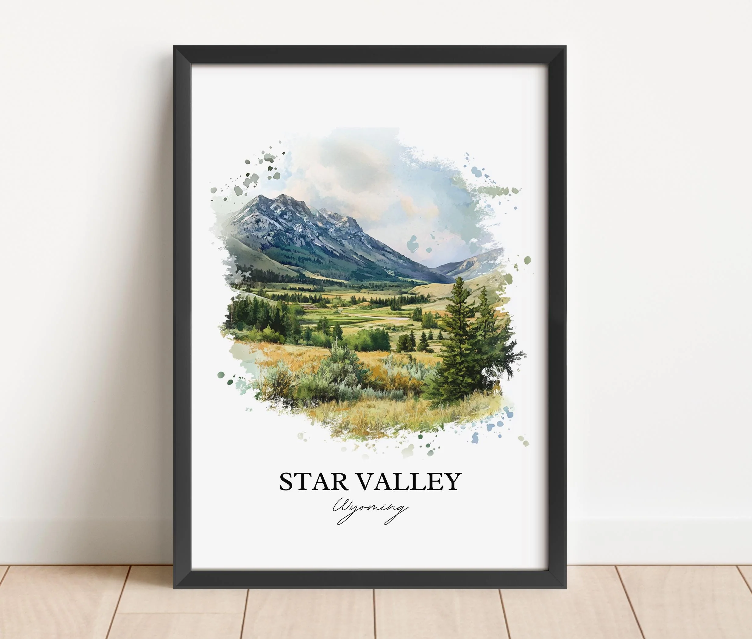 Star Valley, Wyoming – Watercolor Art Print - Image 3