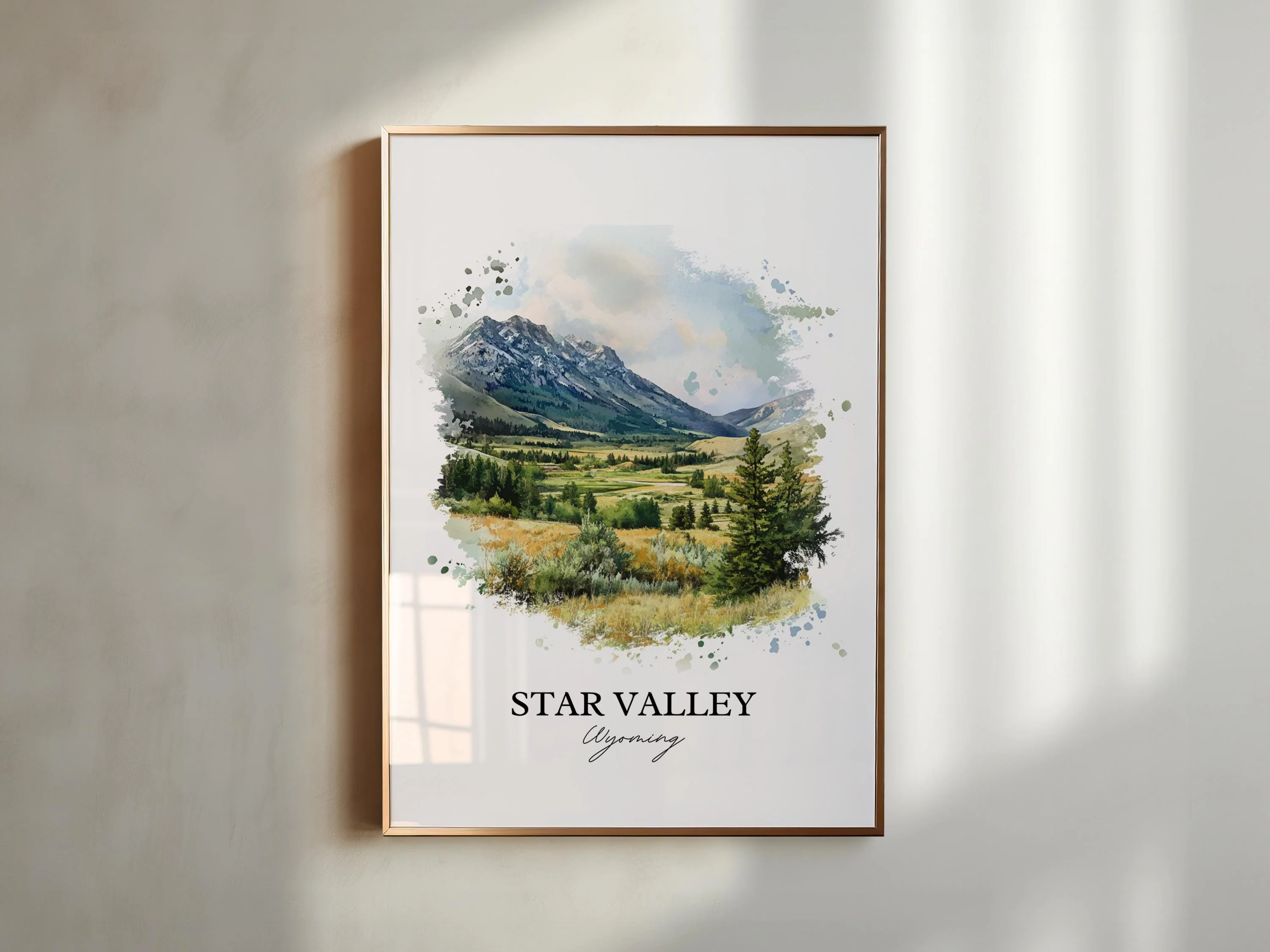 Star Valley, Wyoming – Watercolor Art Print - Image 5