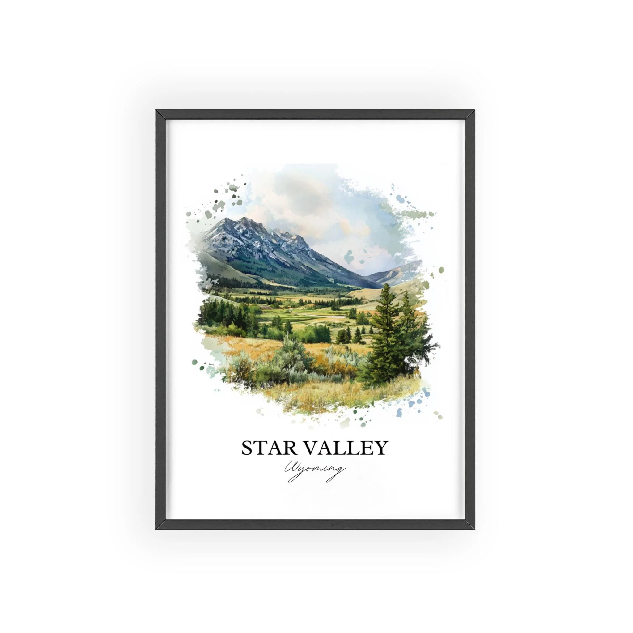 Star Valley, Wyoming – Watercolor Art Print - Image 7