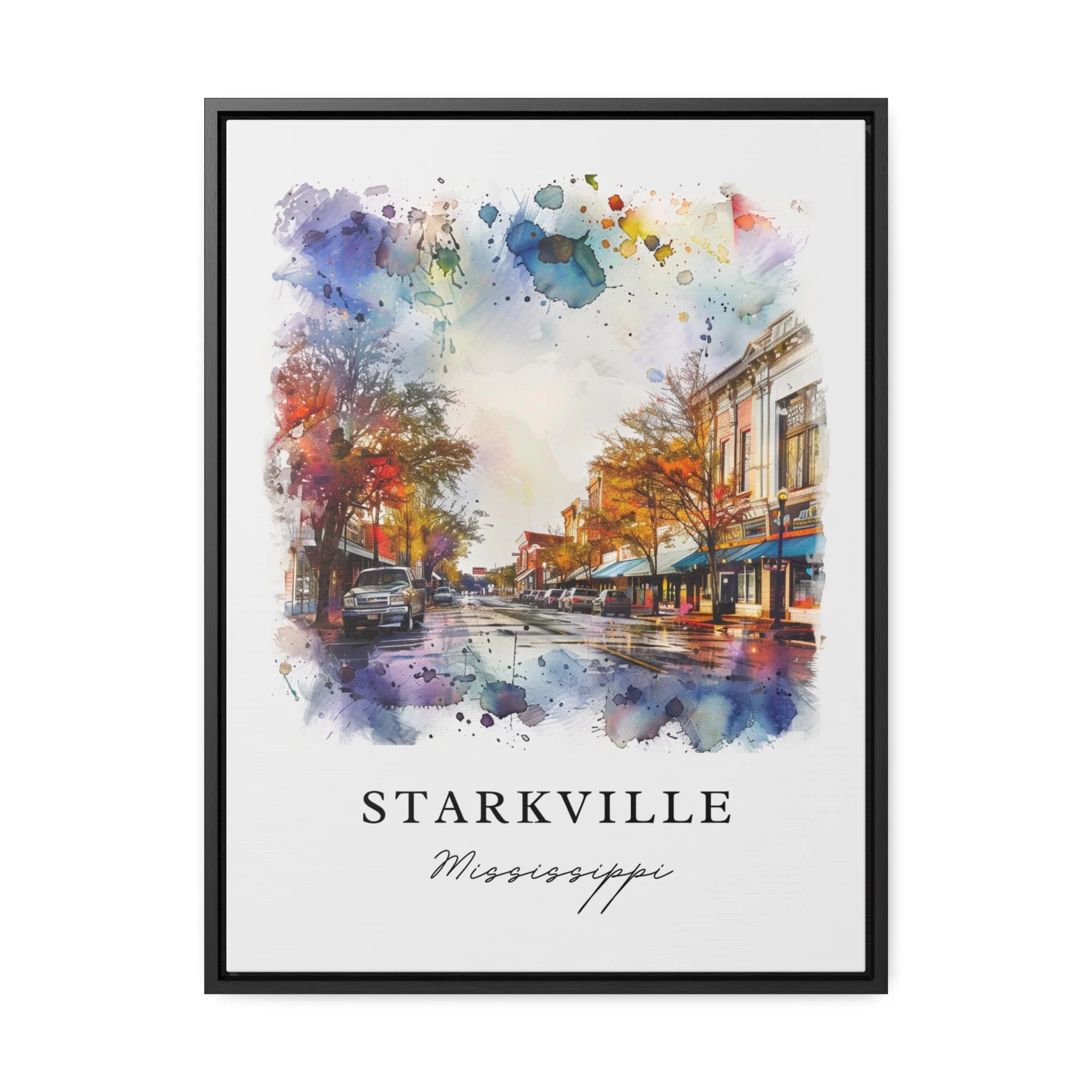 Starkville, Mississippi, Mississippi – Watercolor Art Print