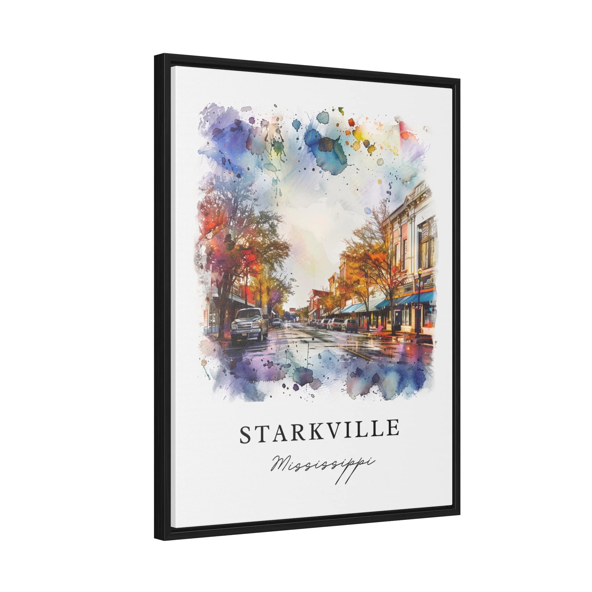 Starkville, Mississippi, USA – Watercolor Art Print - Image 2