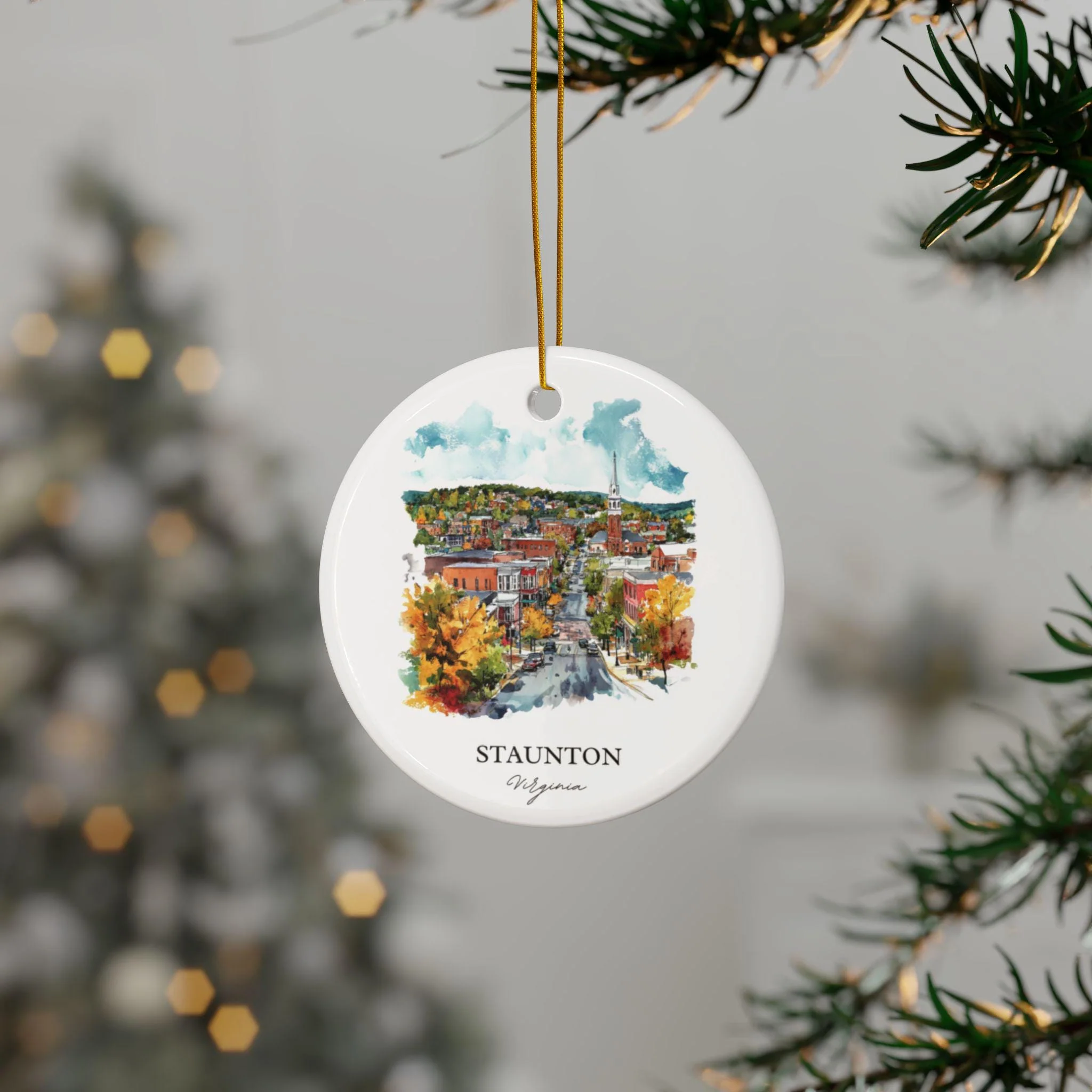 Staunton Virginia Ornament: Unique Staunton Souvenir, Staunton Xmas Decor, and Authentic Staunton VA Gift - Image 3