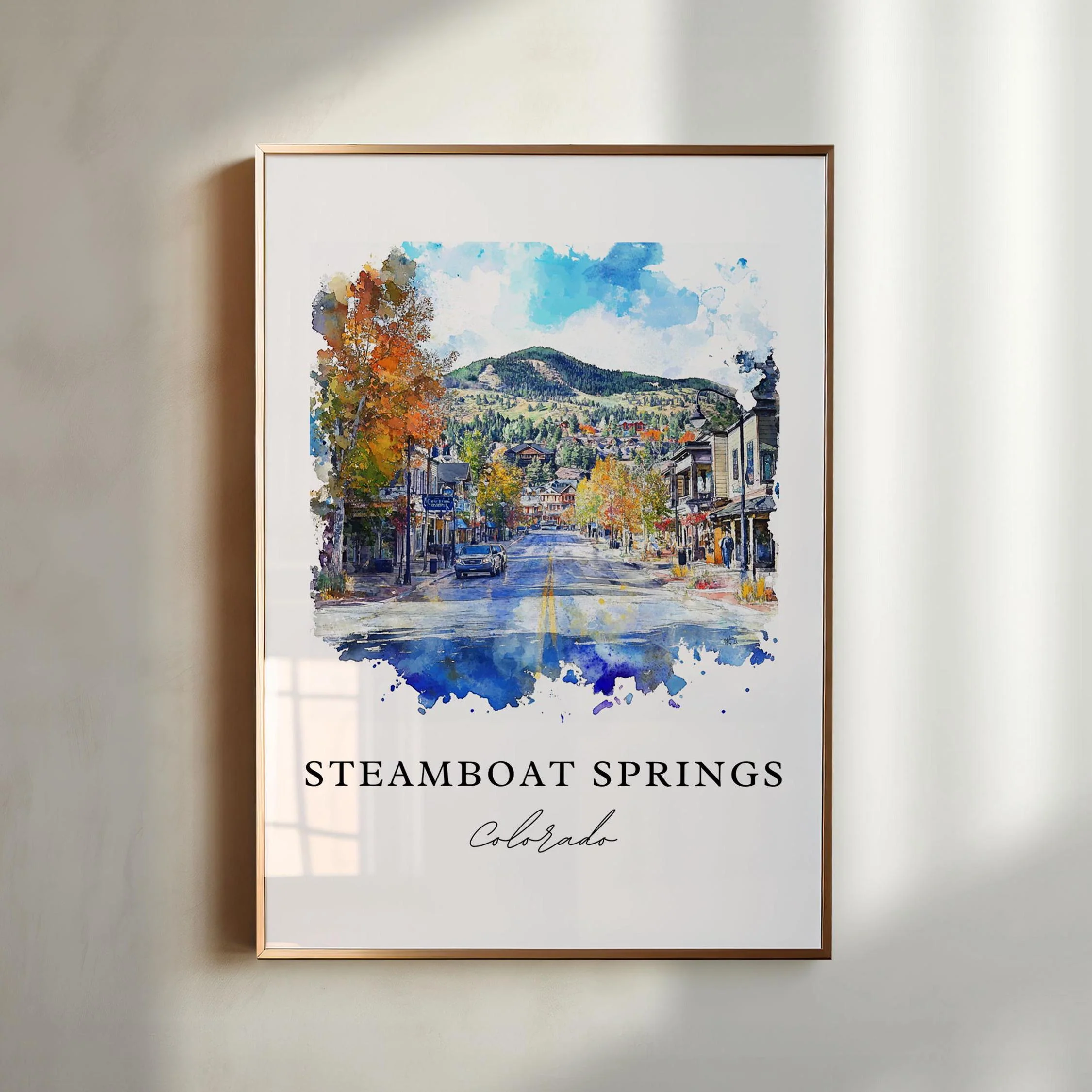 Steamboat Springs, USA – Watercolor Art Print