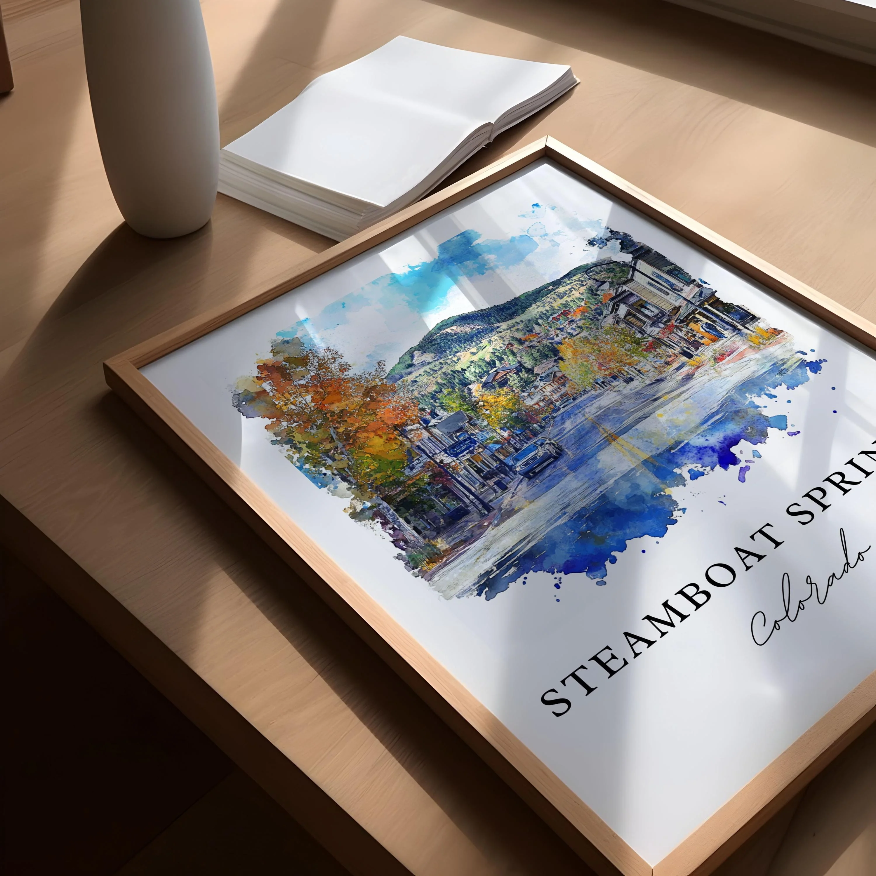 Steamboat Springs, USA – Watercolor Art Print - Image 3