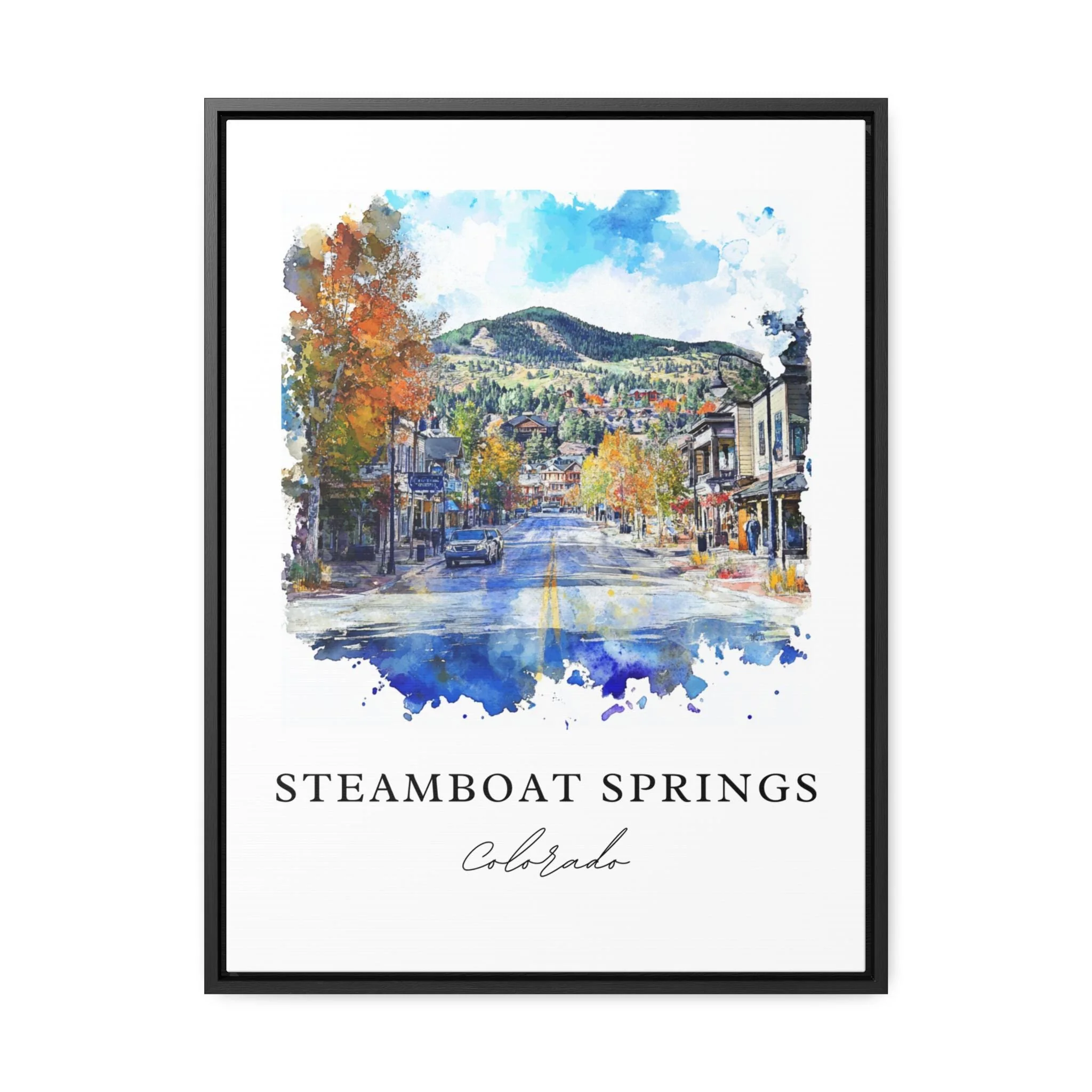 Steamboat Springs, USA – Watercolor Art Print - Image 5