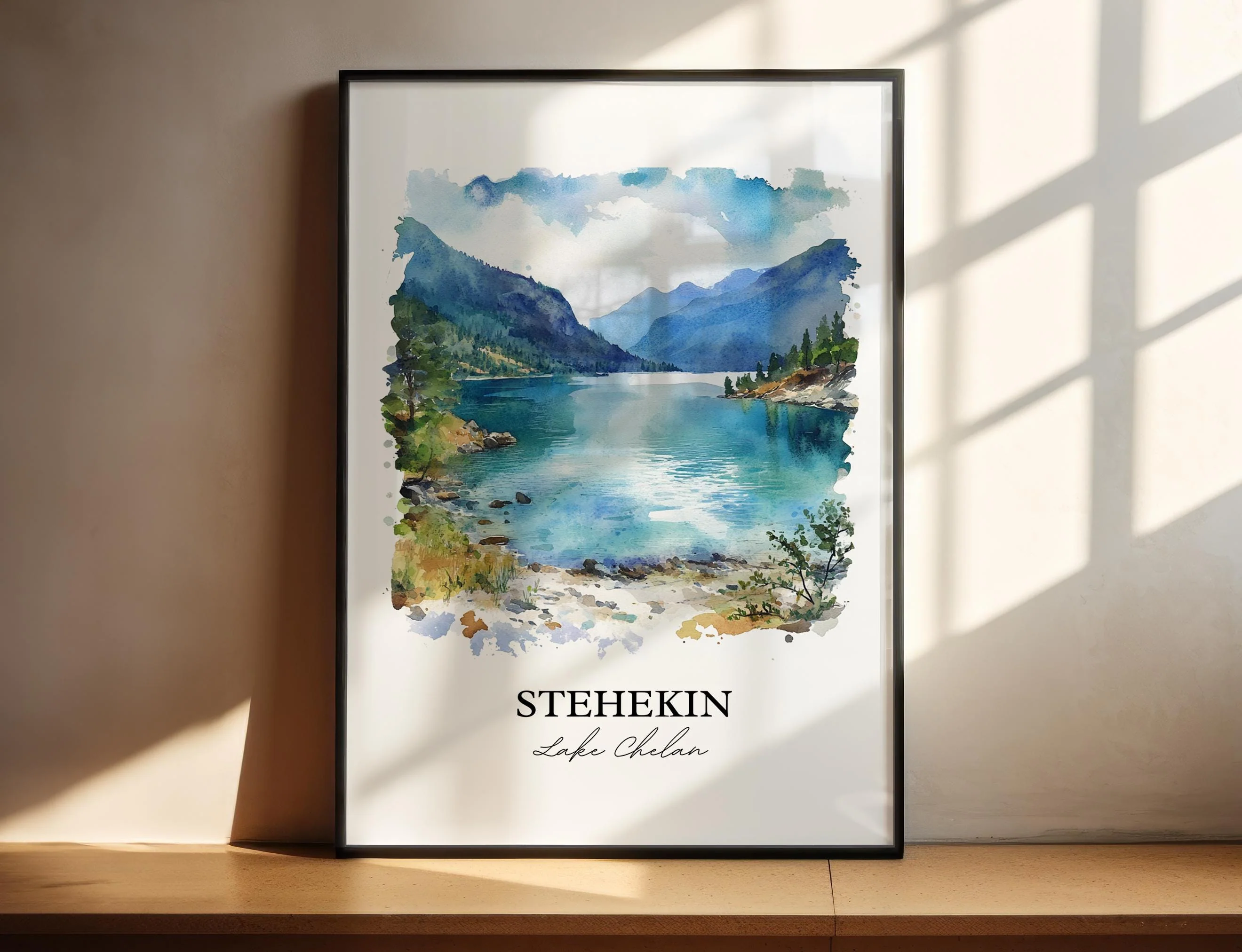 Stehekin, Washington, USA – Watercolor Art Print