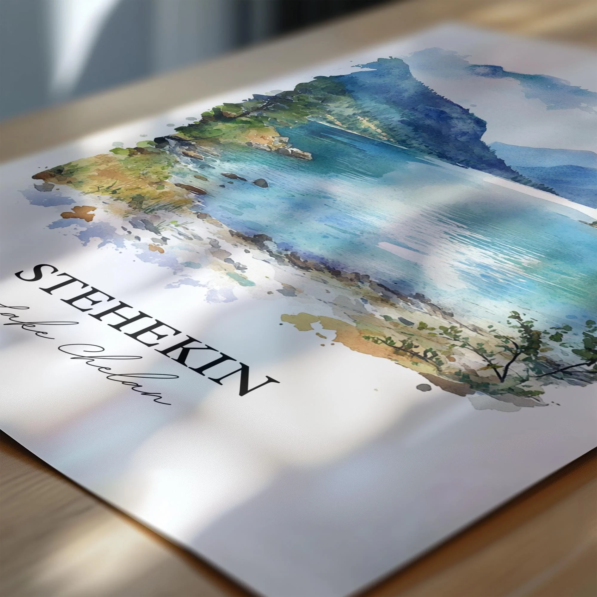 Stehekin, Washington, USA – Watercolor Art Print - Image 2