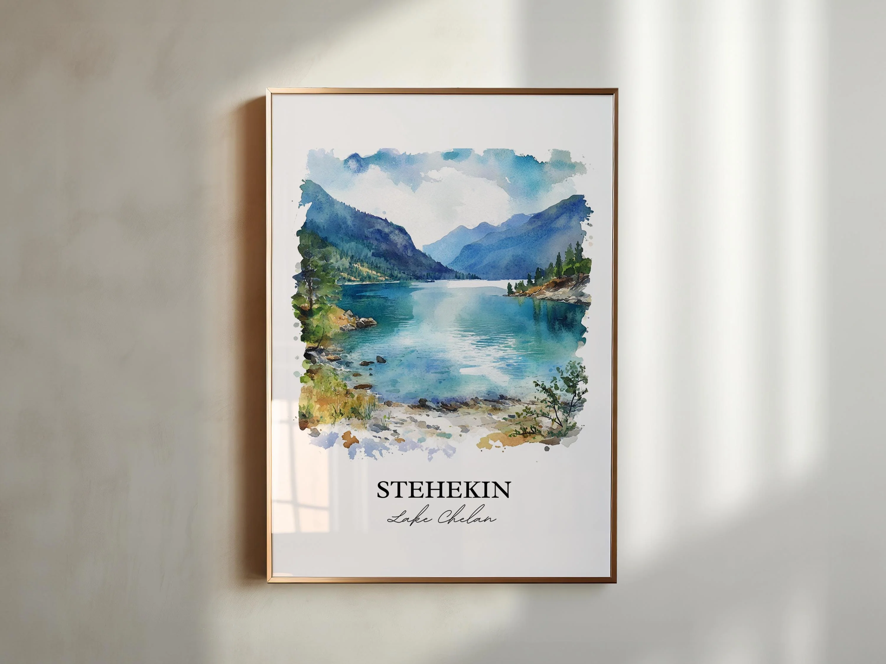 Stehekin, Washington, USA – Watercolor Art Print - Image 3