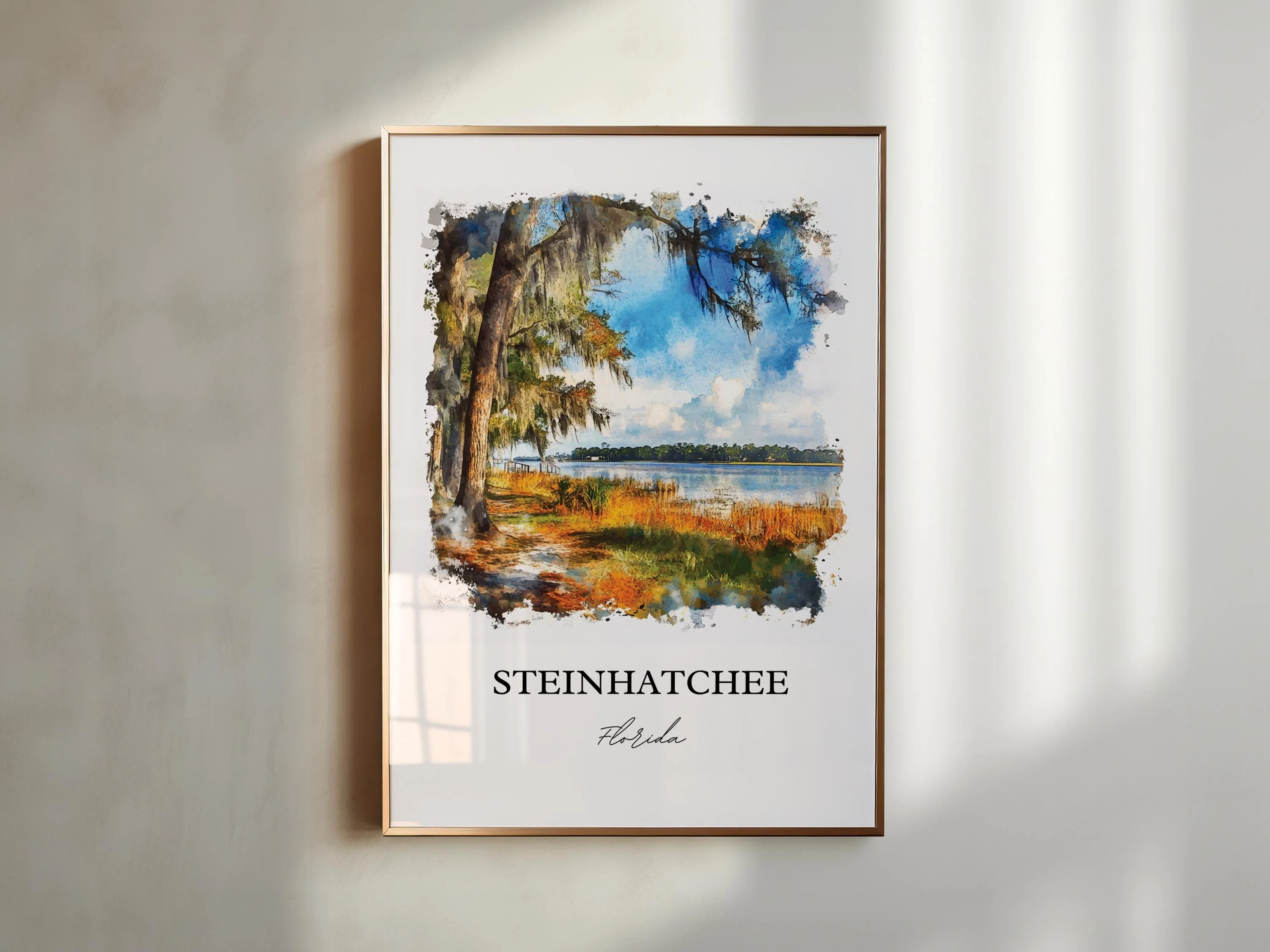 Steinhatchee, Florida, USA – Watercolor Art Print - Image 6