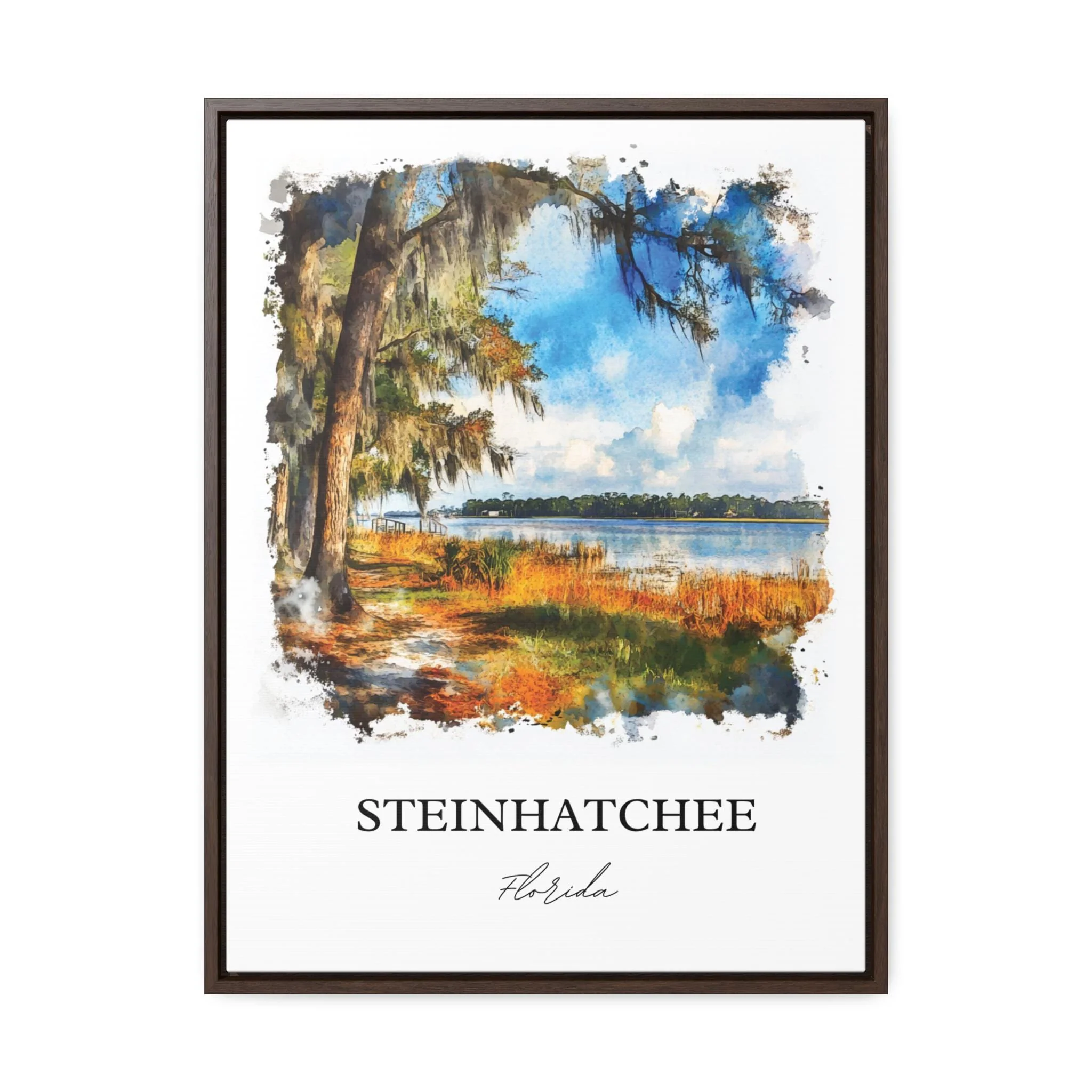 Steinhatchee, Florida, USA – Watercolor Art Print - Image 7