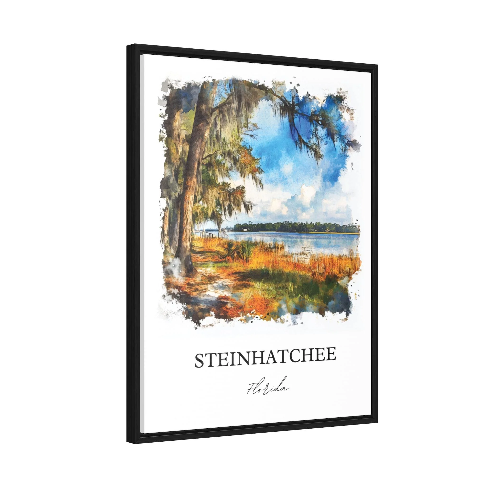 Steinhatchee, Florida, USA – Watercolor Art Print - Image 8