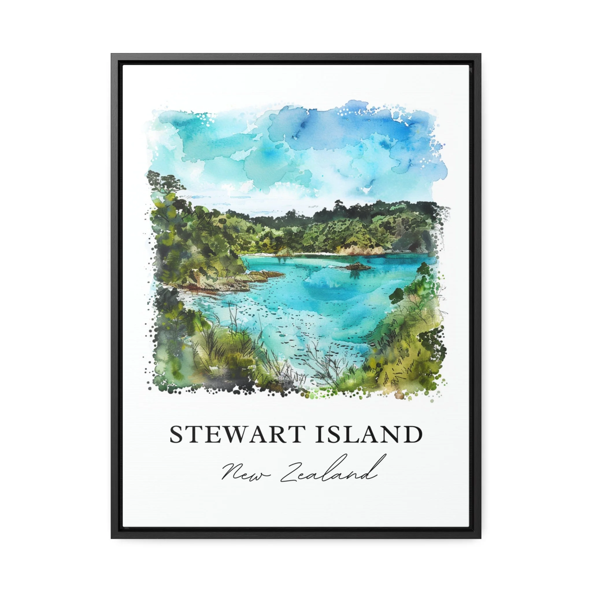 Stewart Island, New Zealand – Watercolor Art Print - Image 5