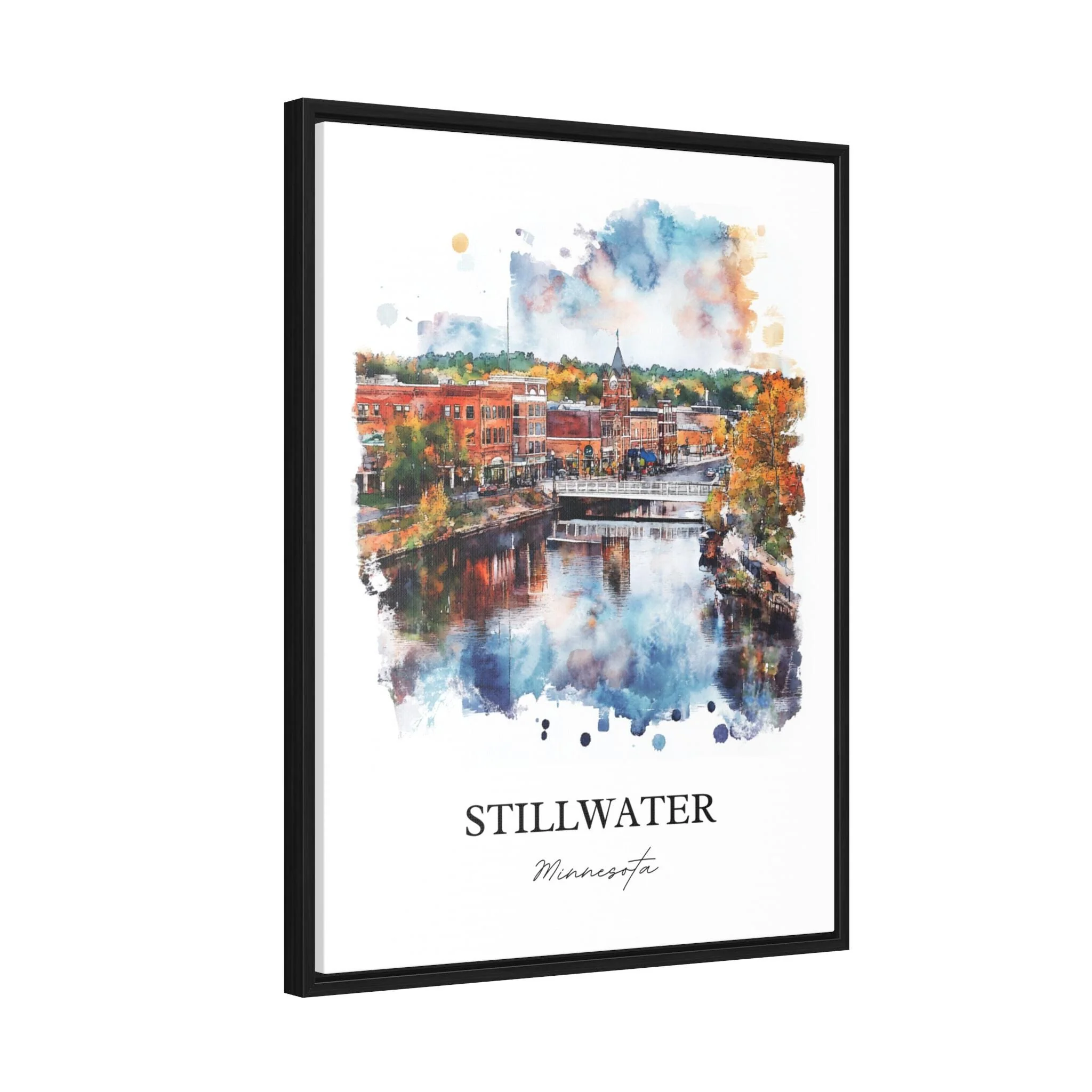 Stillwater, MN, USA – Watercolor Art Print of St. Croix River - Image 8