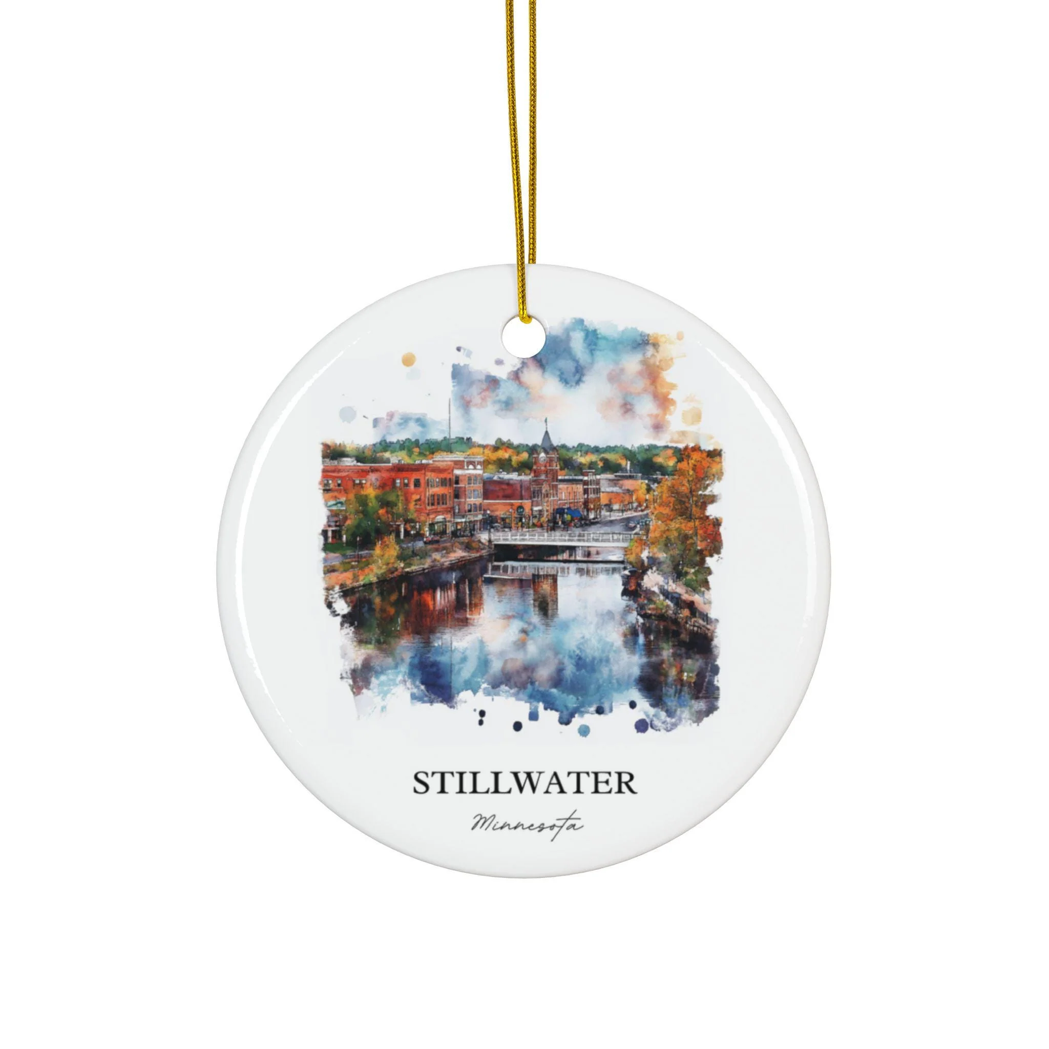 Stillwater MN Ornament: Unique Stillwater Souvenir, Stillwater Xmas Decor, and Authentic Minnesota Gift