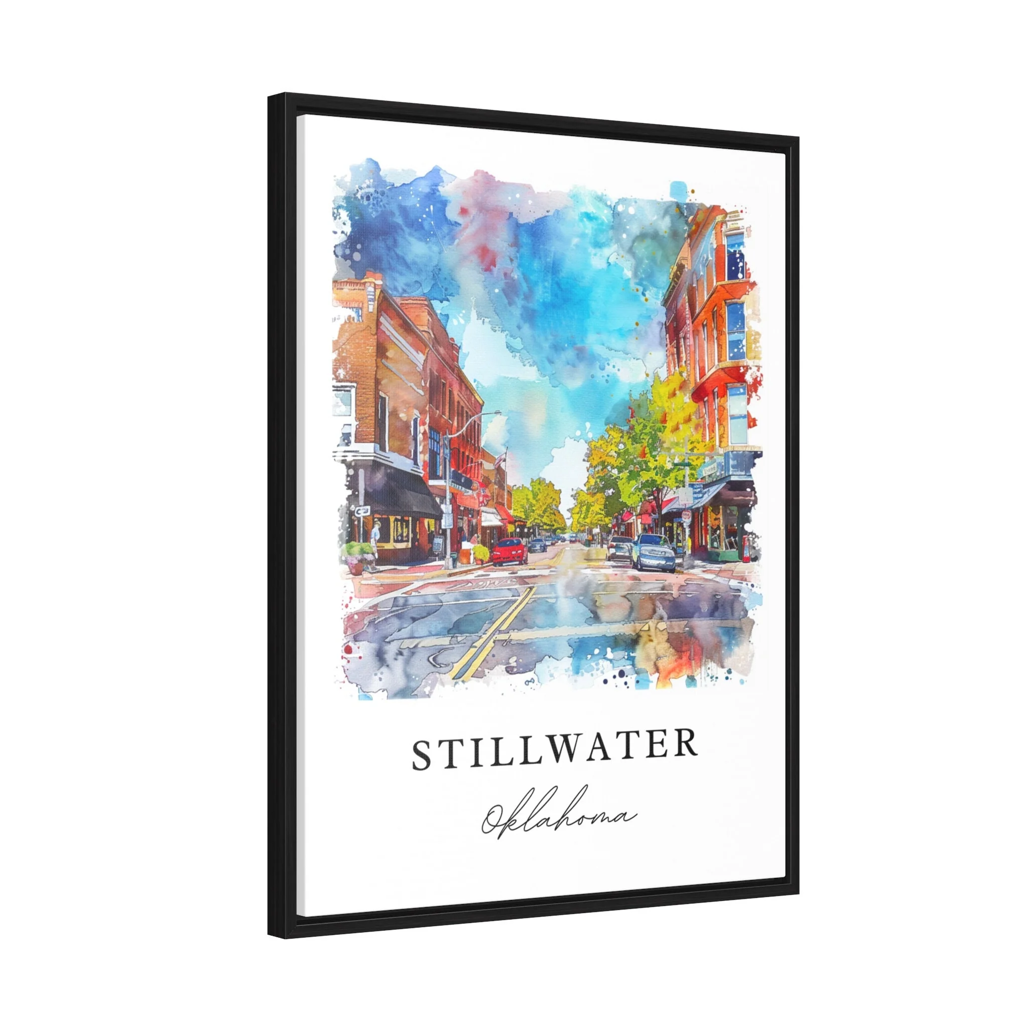 Stillwater, Oklahoma, Oklahoma – Watercolor Art Print - Image 6