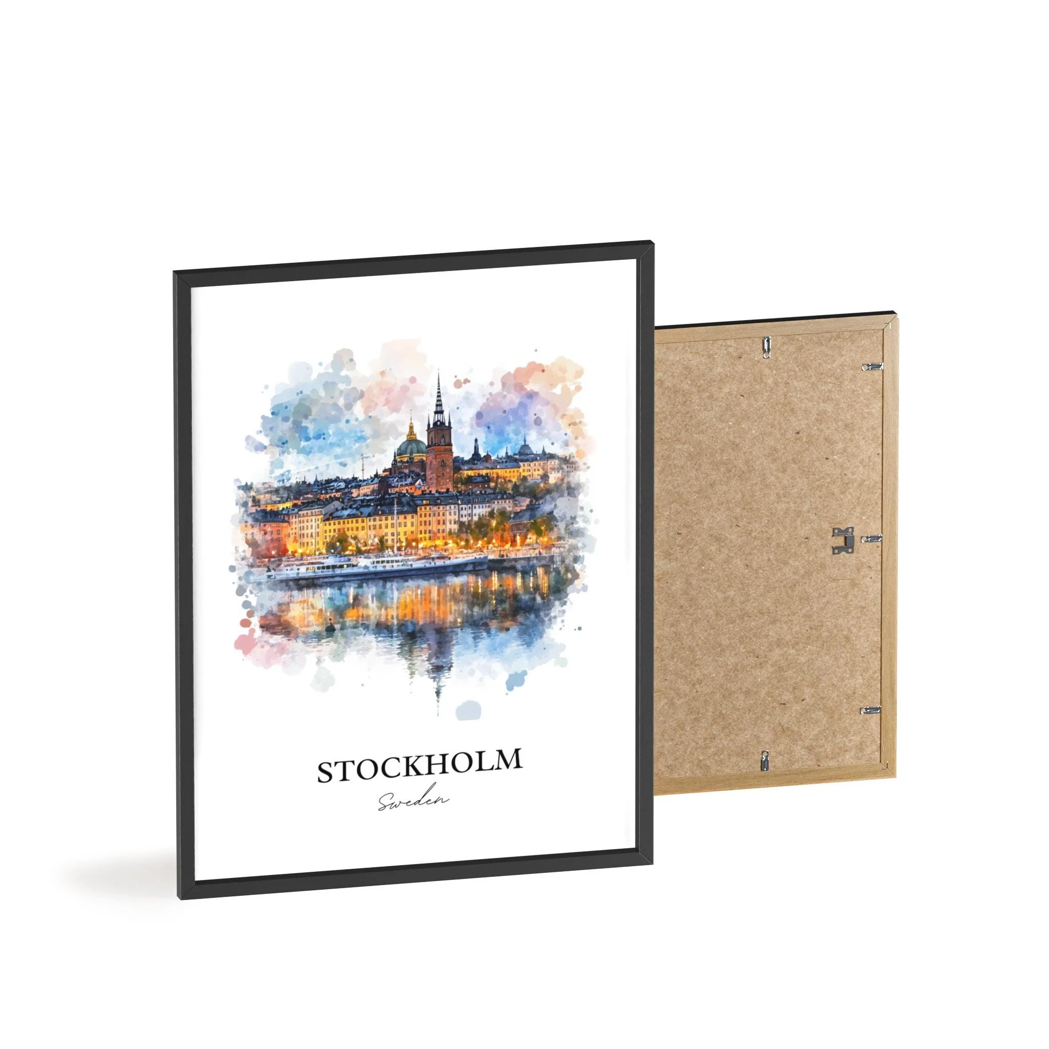 Stockholm, Sweden – Watercolor Art Print - Image 8
