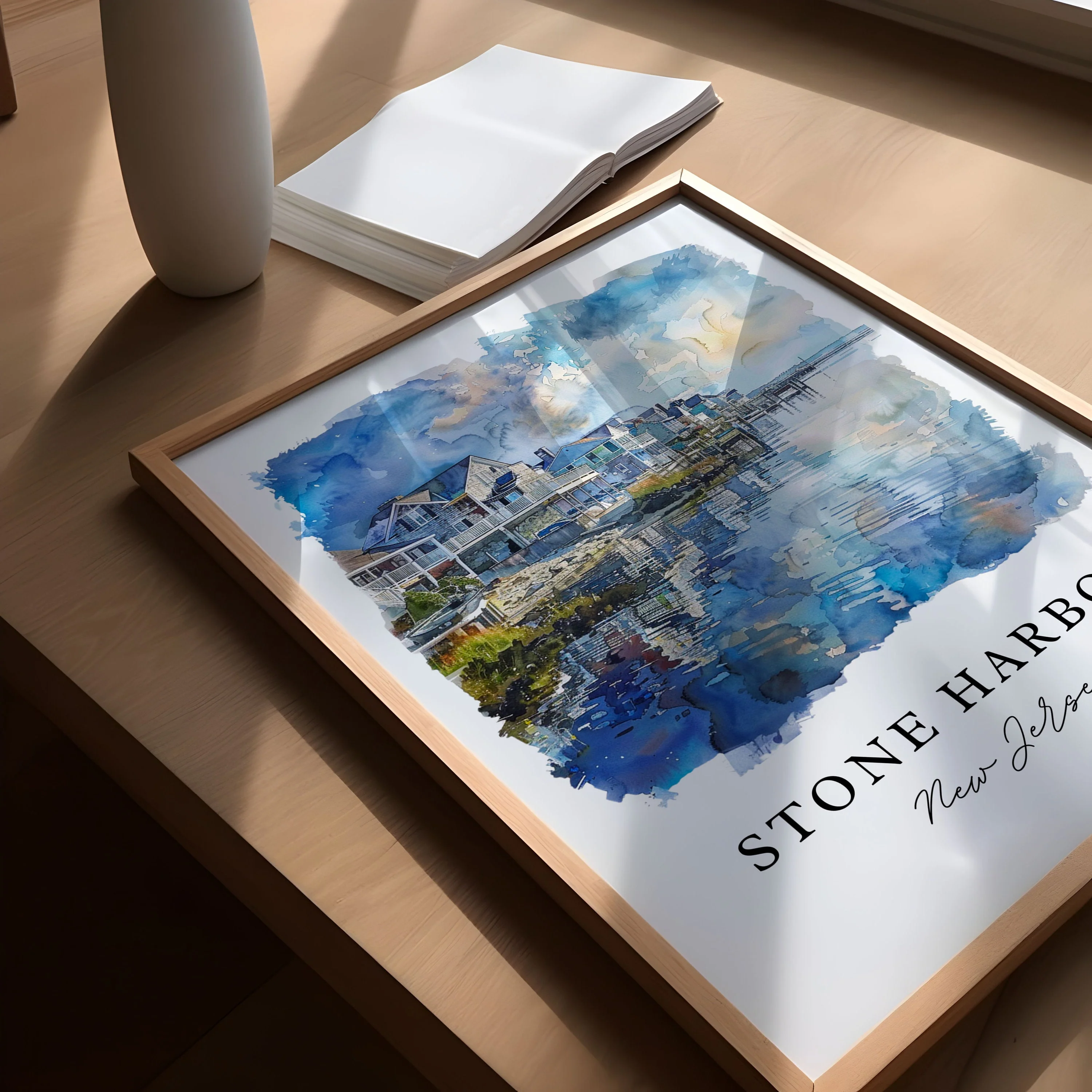 Stone Harbor, New Jersey – Watercolor Art Print - Image 3